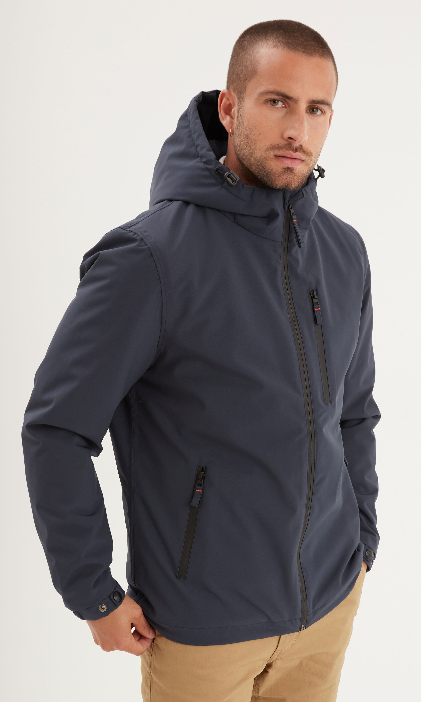 Vêtement en cuir Veste, parka & doudoune textile bleu