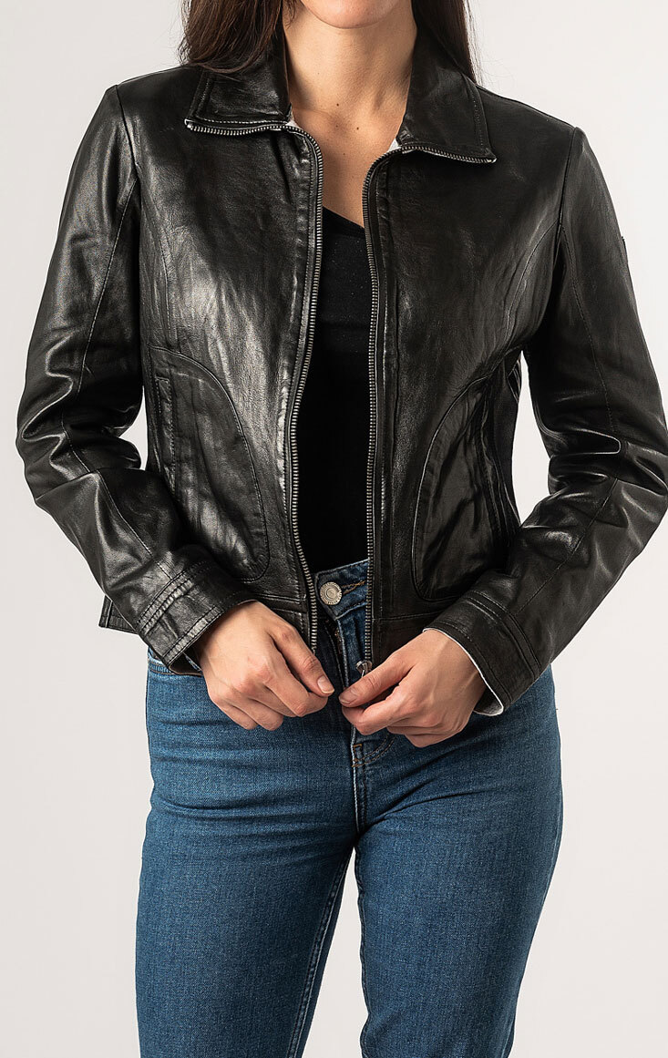 Vêtement en cuir Vestes cuir noir