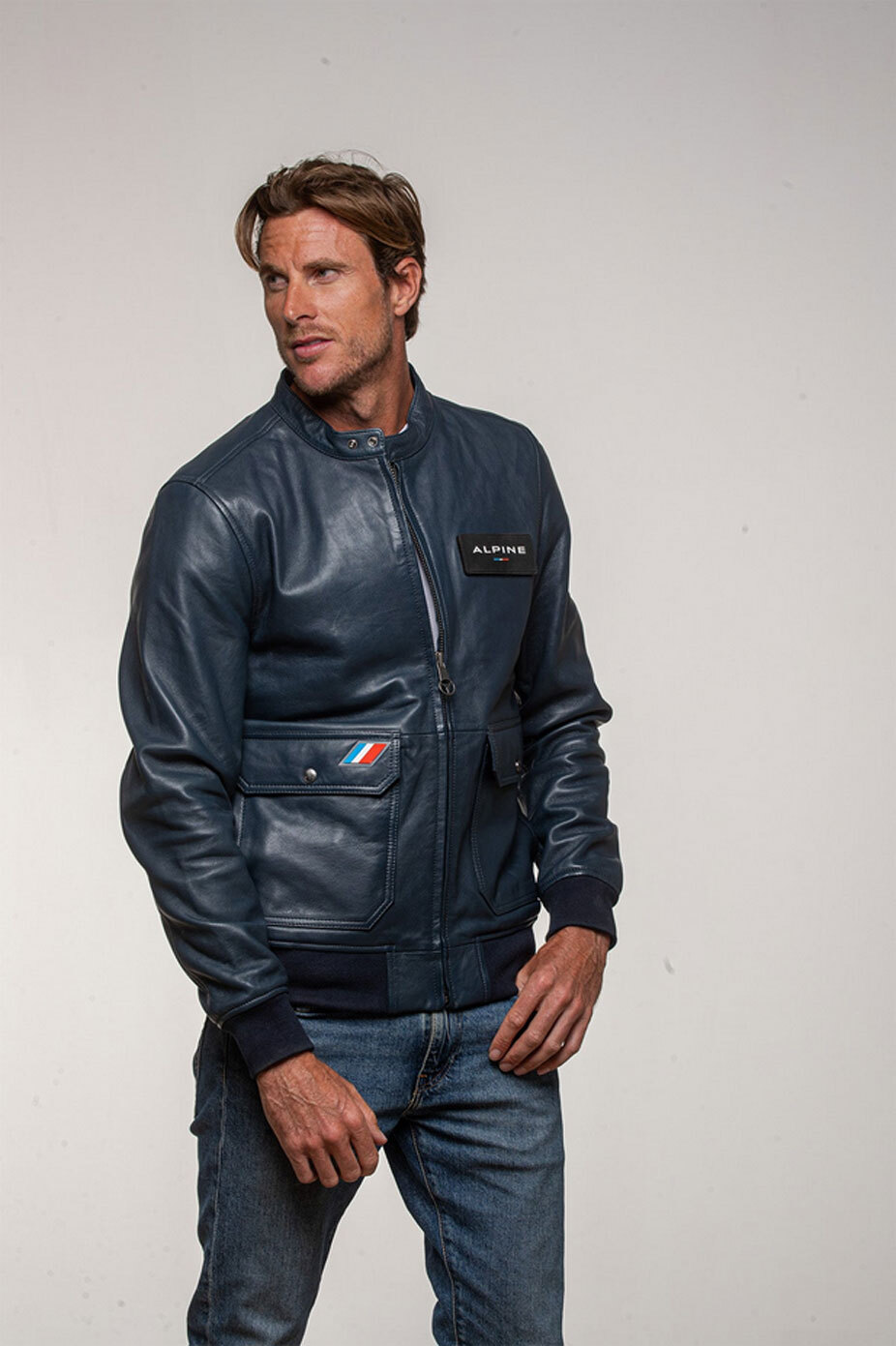 Vêtement en cuir Blousons cuir bleu