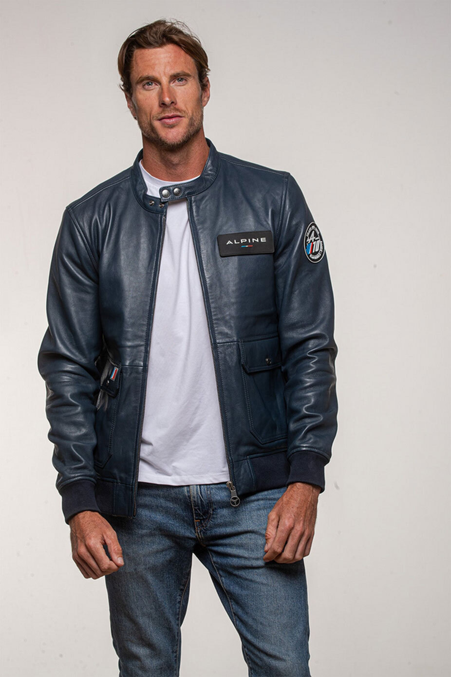 Vêtement en cuir Blousons cuir bleu