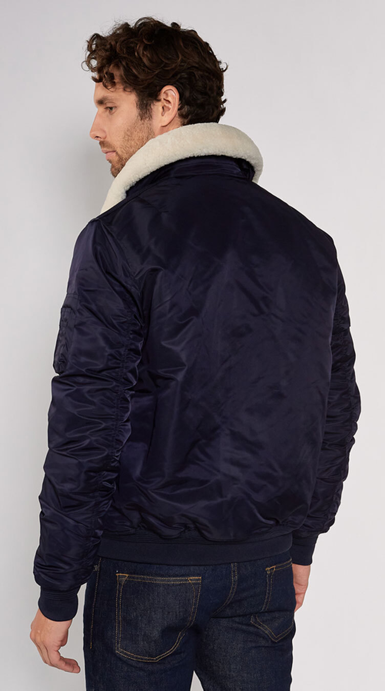 Vêtement en cuir Blousons textile bleu