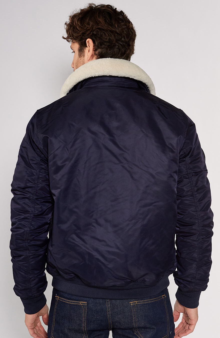 Vêtement en cuir Blousons textile bleu