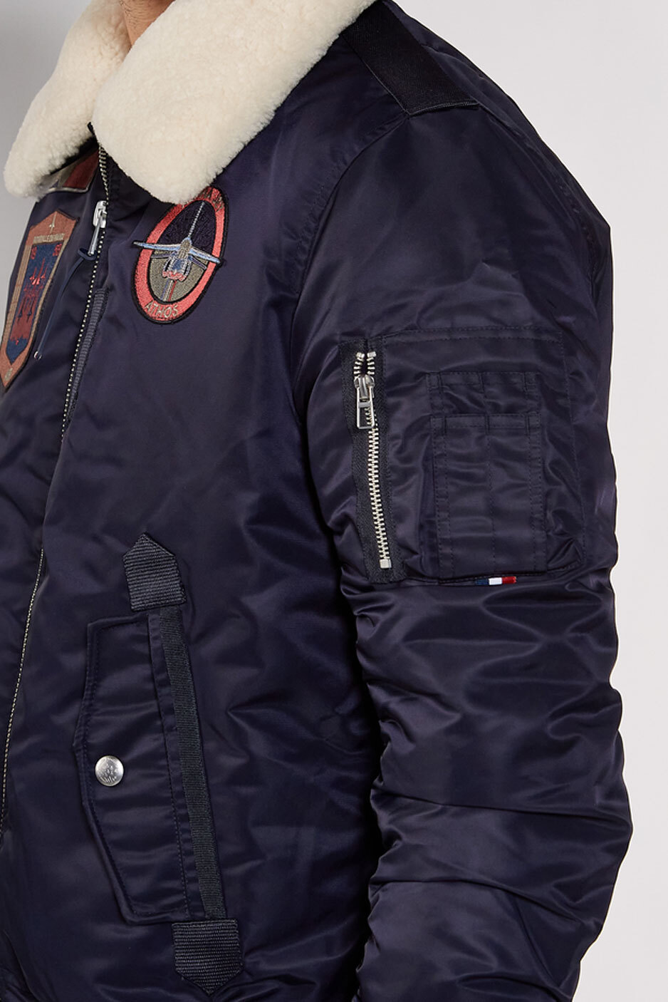 Vêtement en cuir Blousons textile bleu