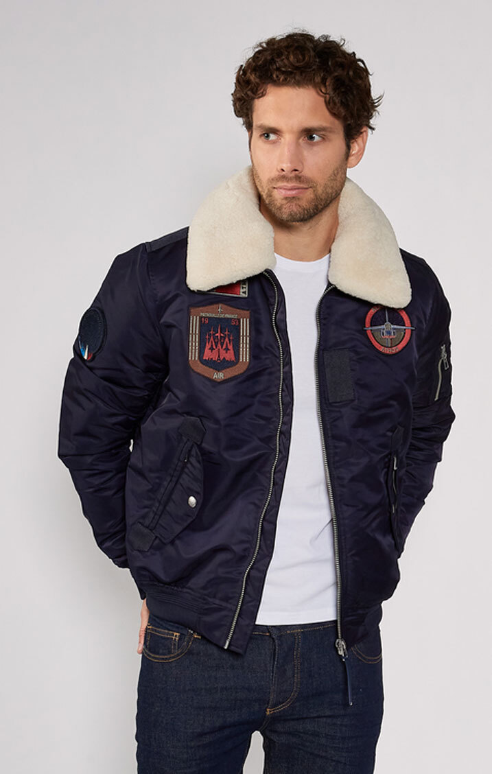 Vêtement en cuir Blousons textile bleu