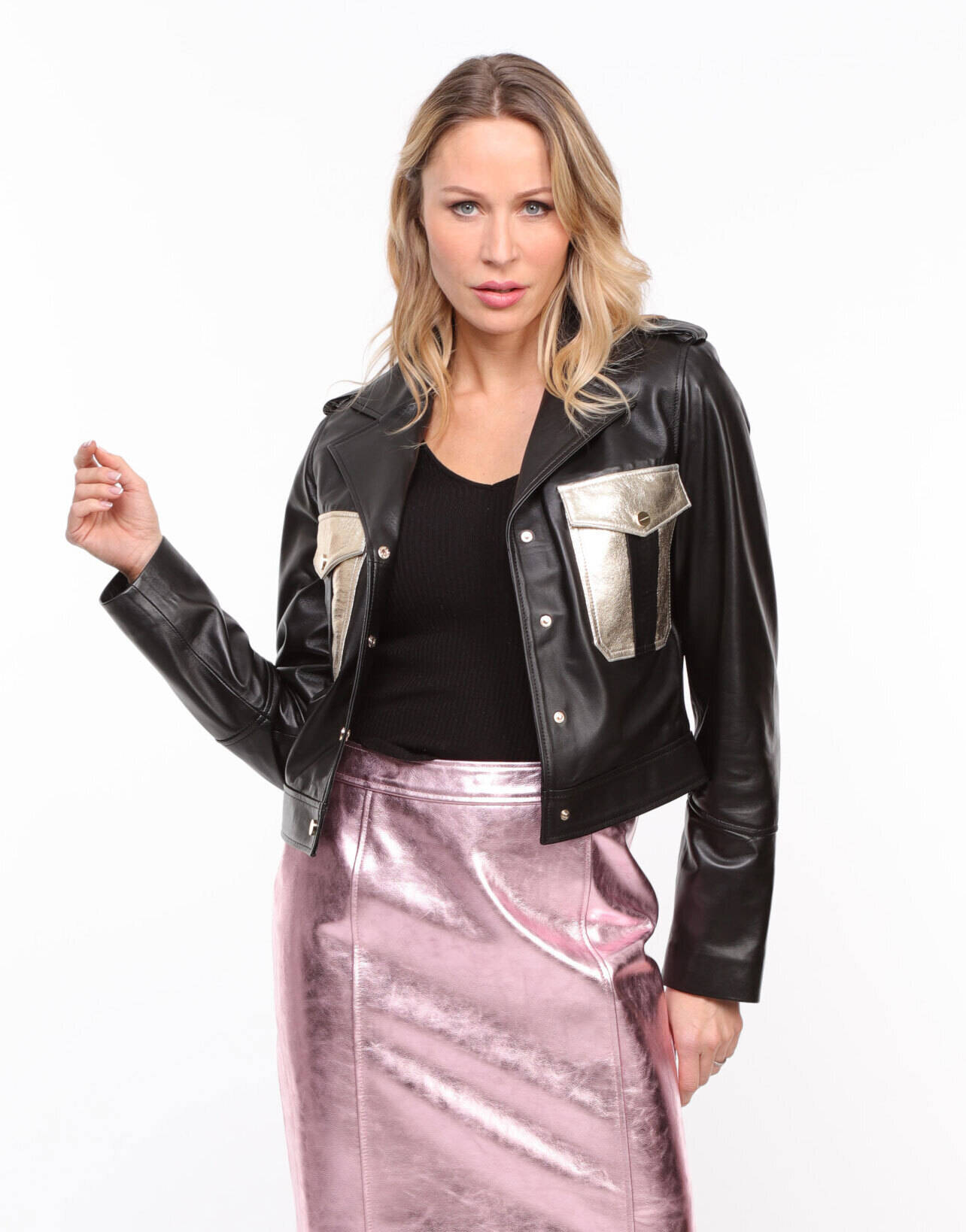 Vêtement en cuir Vestes cuir noir