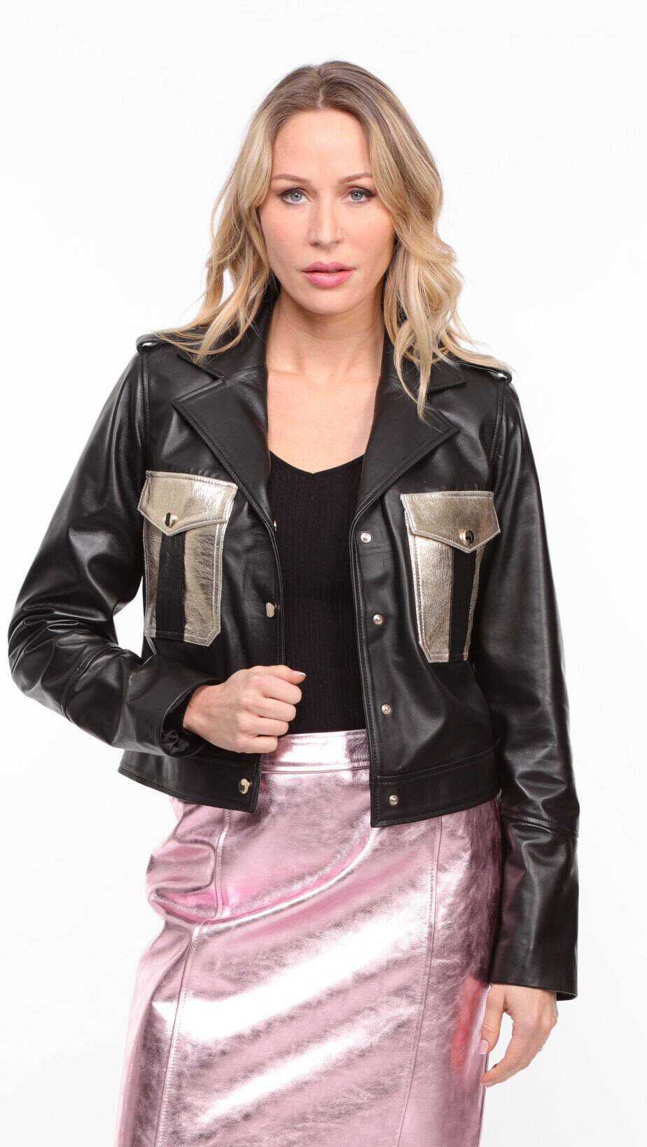 Vêtement en cuir Vestes cuir noir