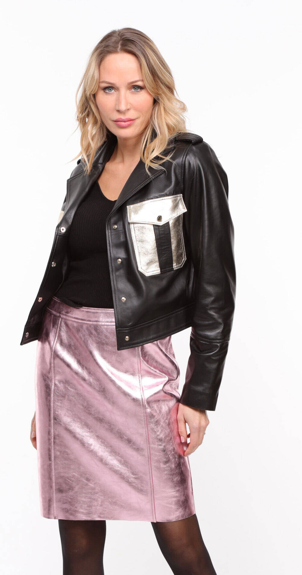 Vêtement en cuir Vestes cuir noir