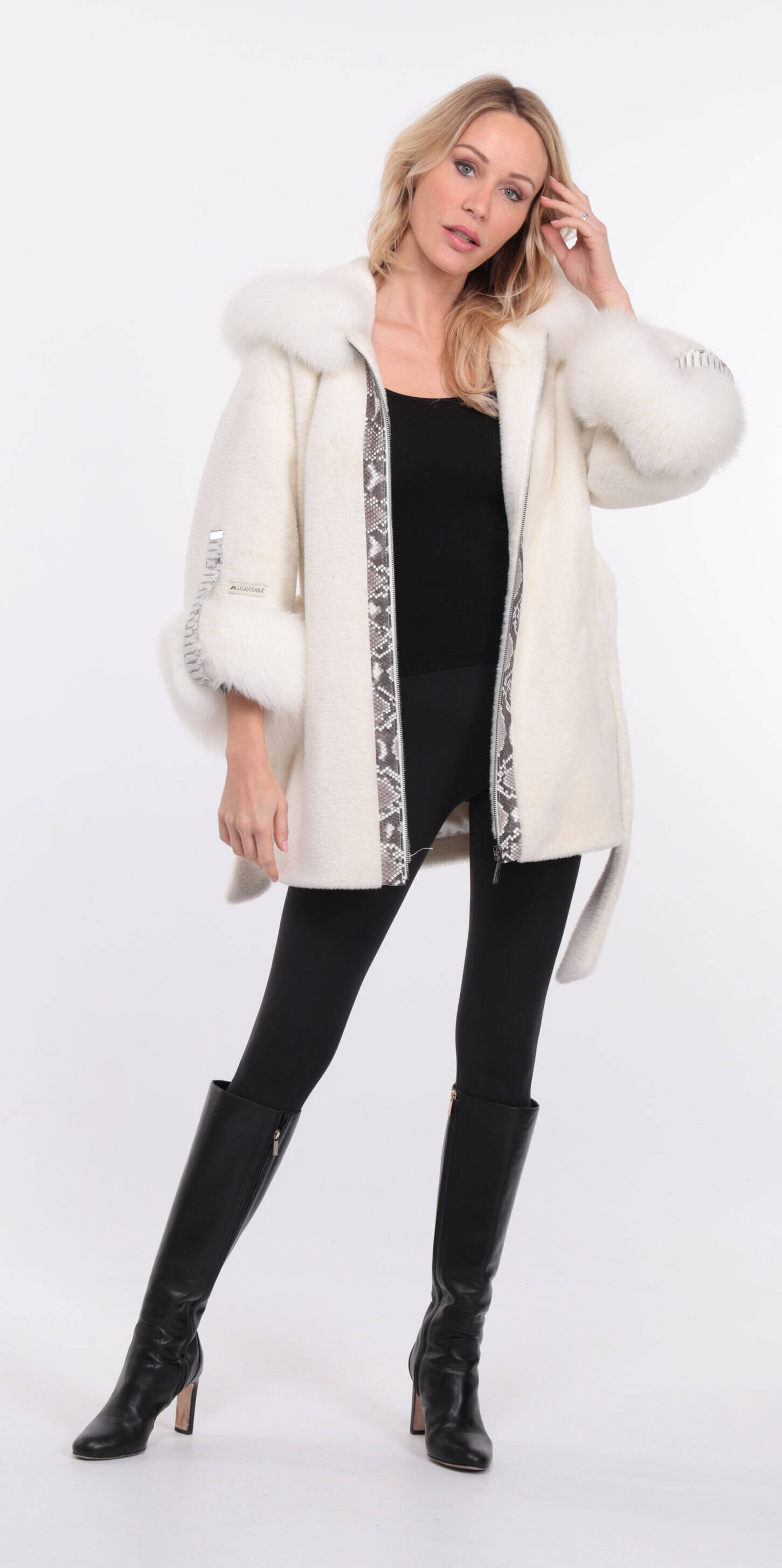 Manteau hotsell manche cuir
