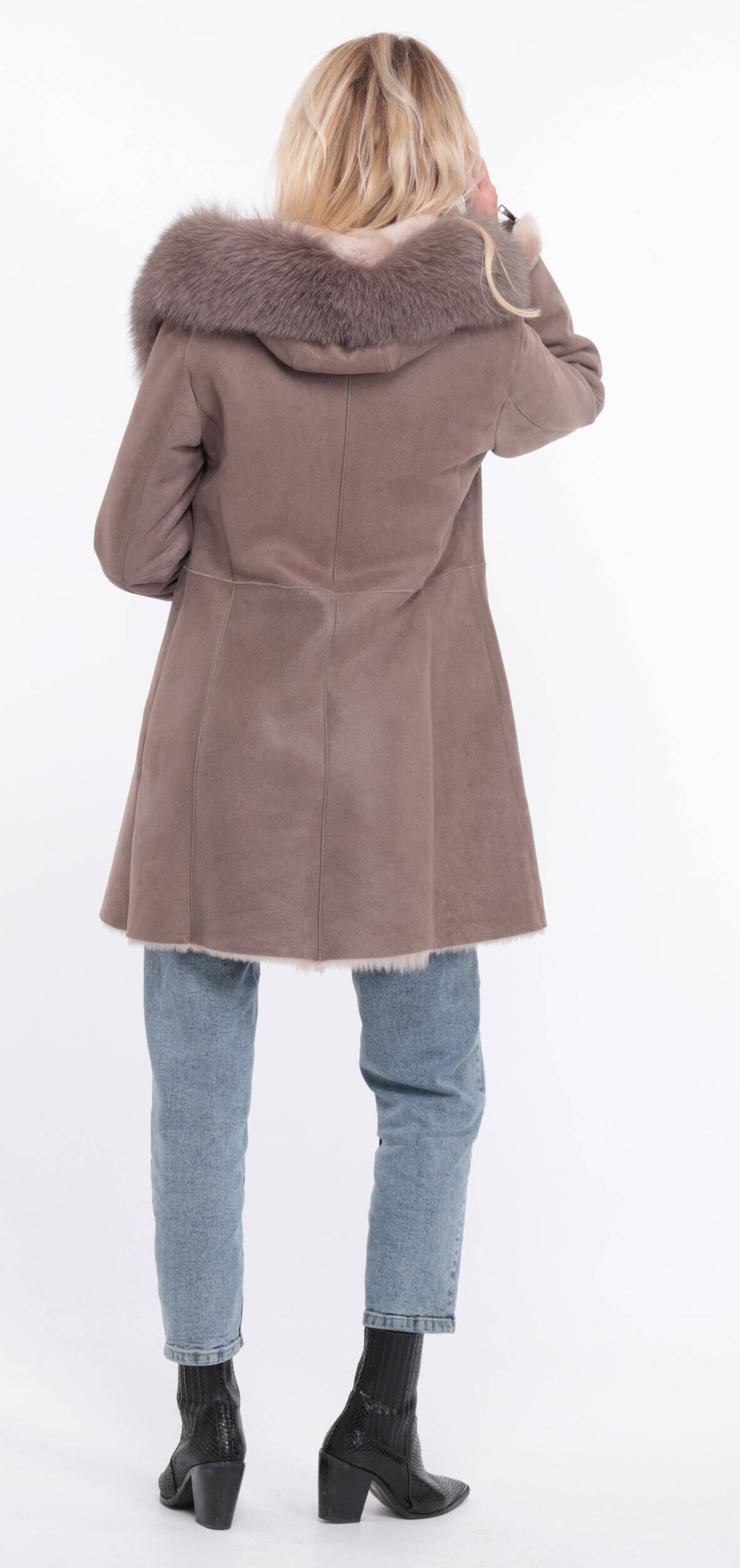 Vêtement en cuir Manteaux cuir taupe