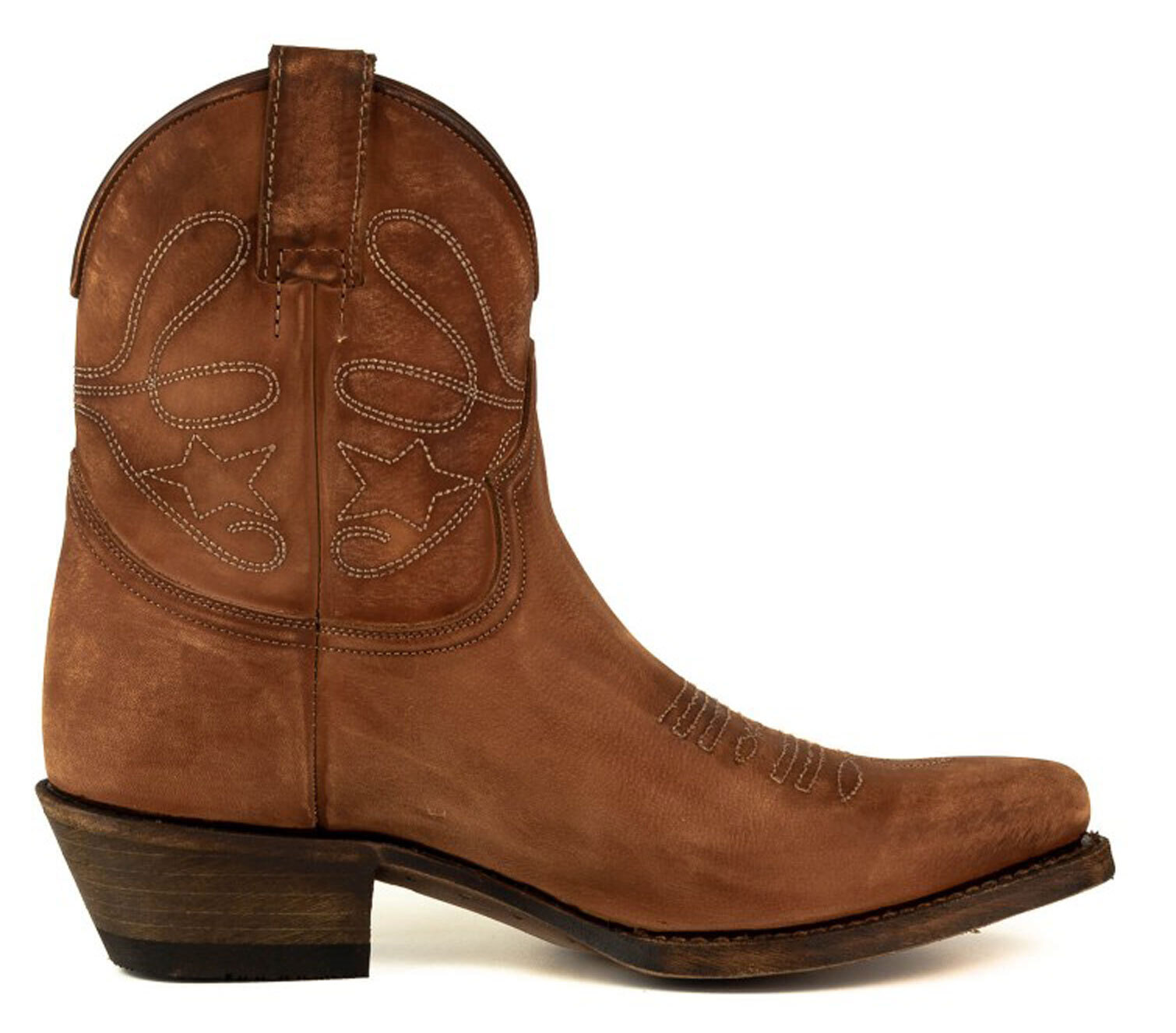 Vêtement en cuir Santiags femme cognac