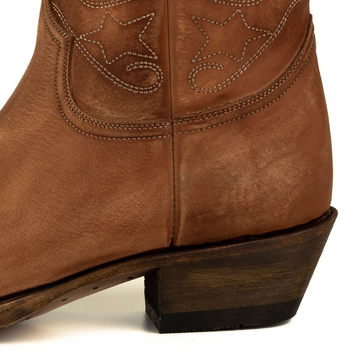 Vêtement en cuir Santiags femme cognac