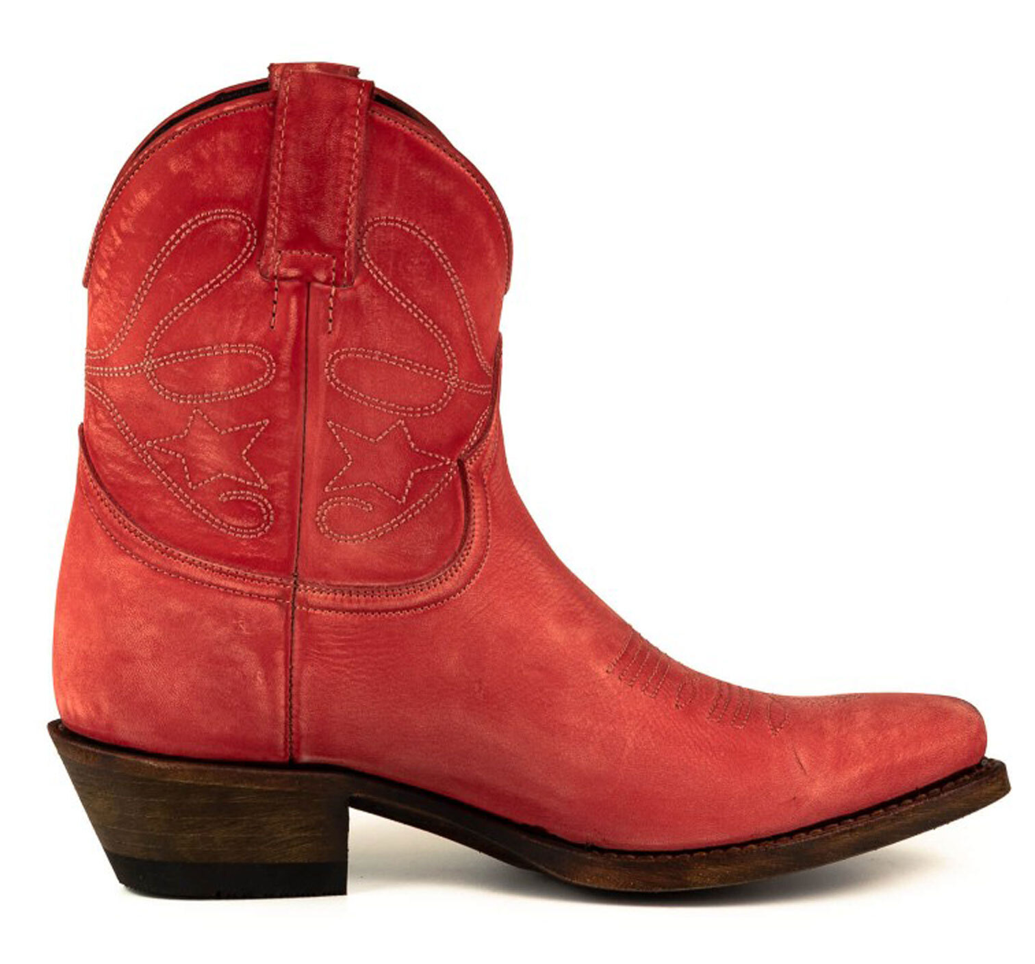 Vêtement en cuir Santiags femme rouge