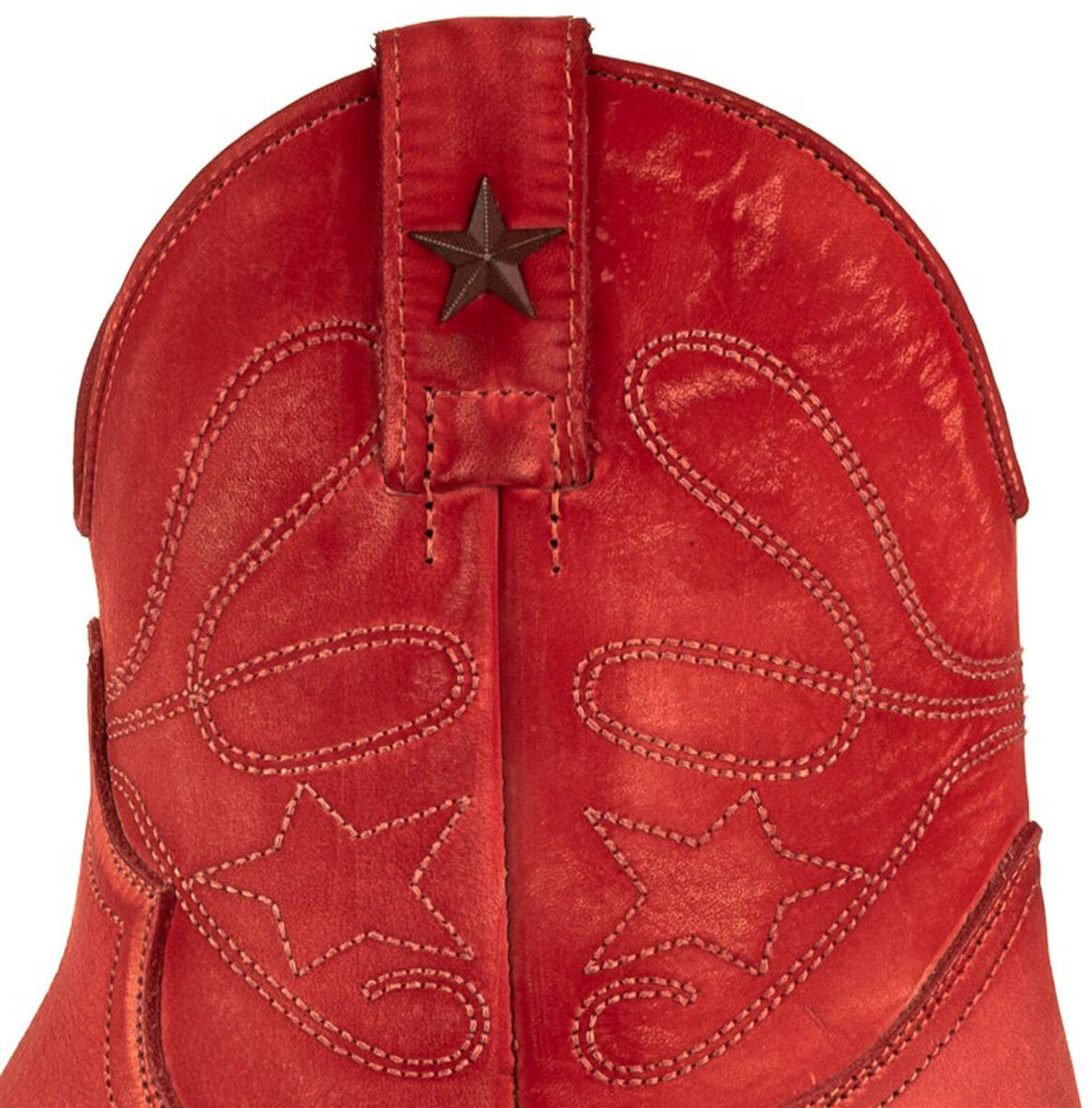 Vêtement en cuir Santiags femme rouge