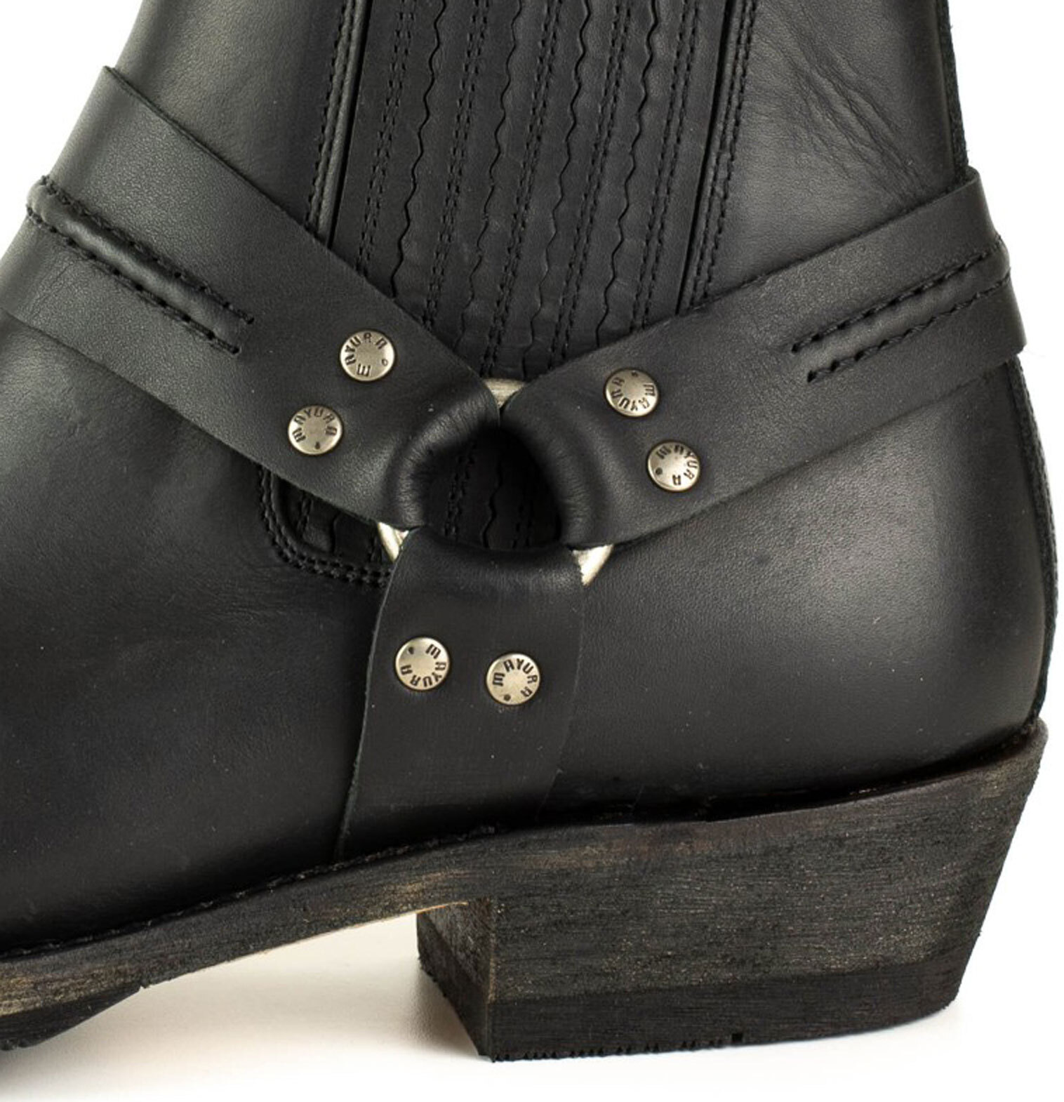 Vêtement en cuir Santiags homme noir