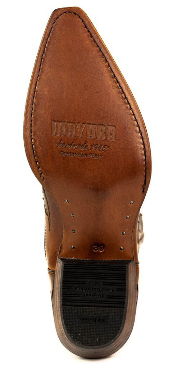 Vêtement en cuir Santiags femme cognac