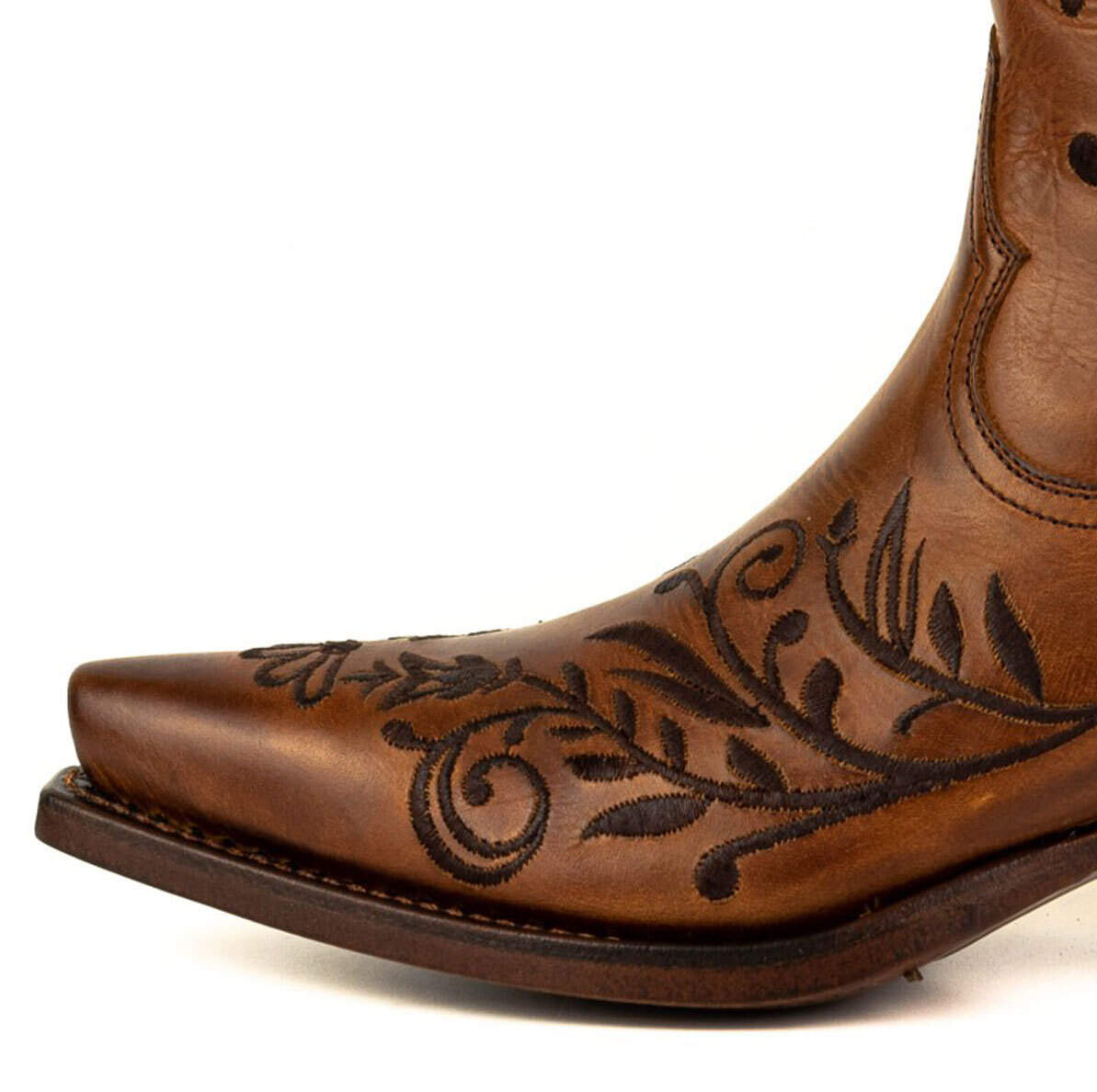 Vêtement en cuir Santiags femme cognac