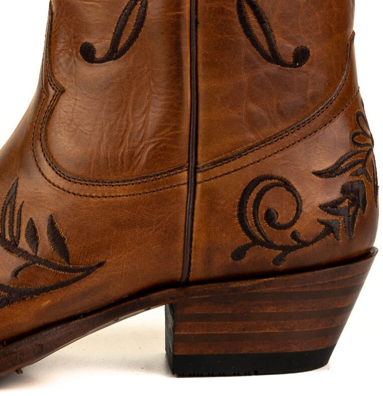 Vêtement en cuir Santiags femme cognac