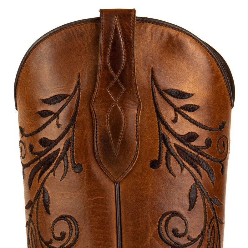 Vêtement en cuir Santiags femme cognac