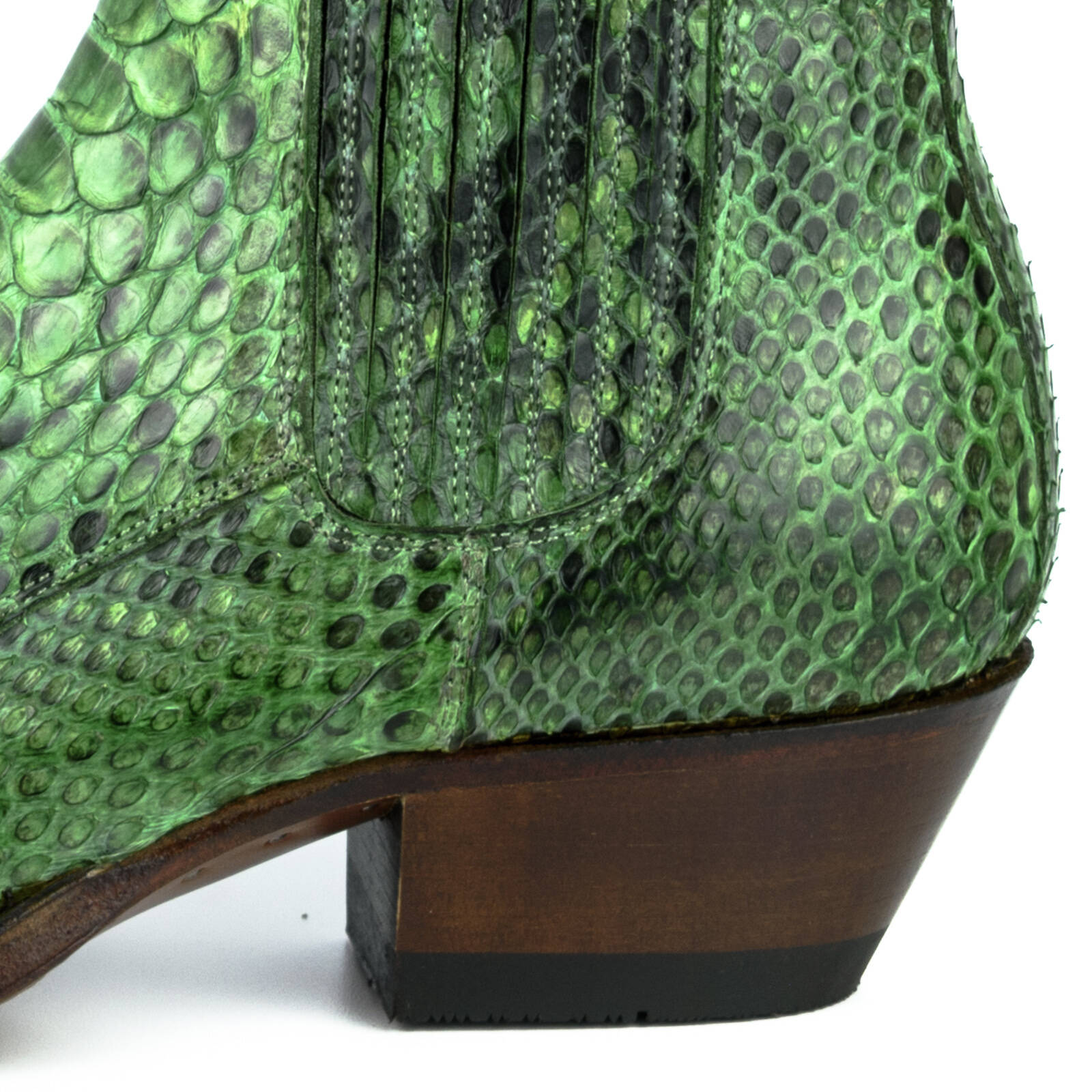 Vêtement en cuir Santiags femme vert