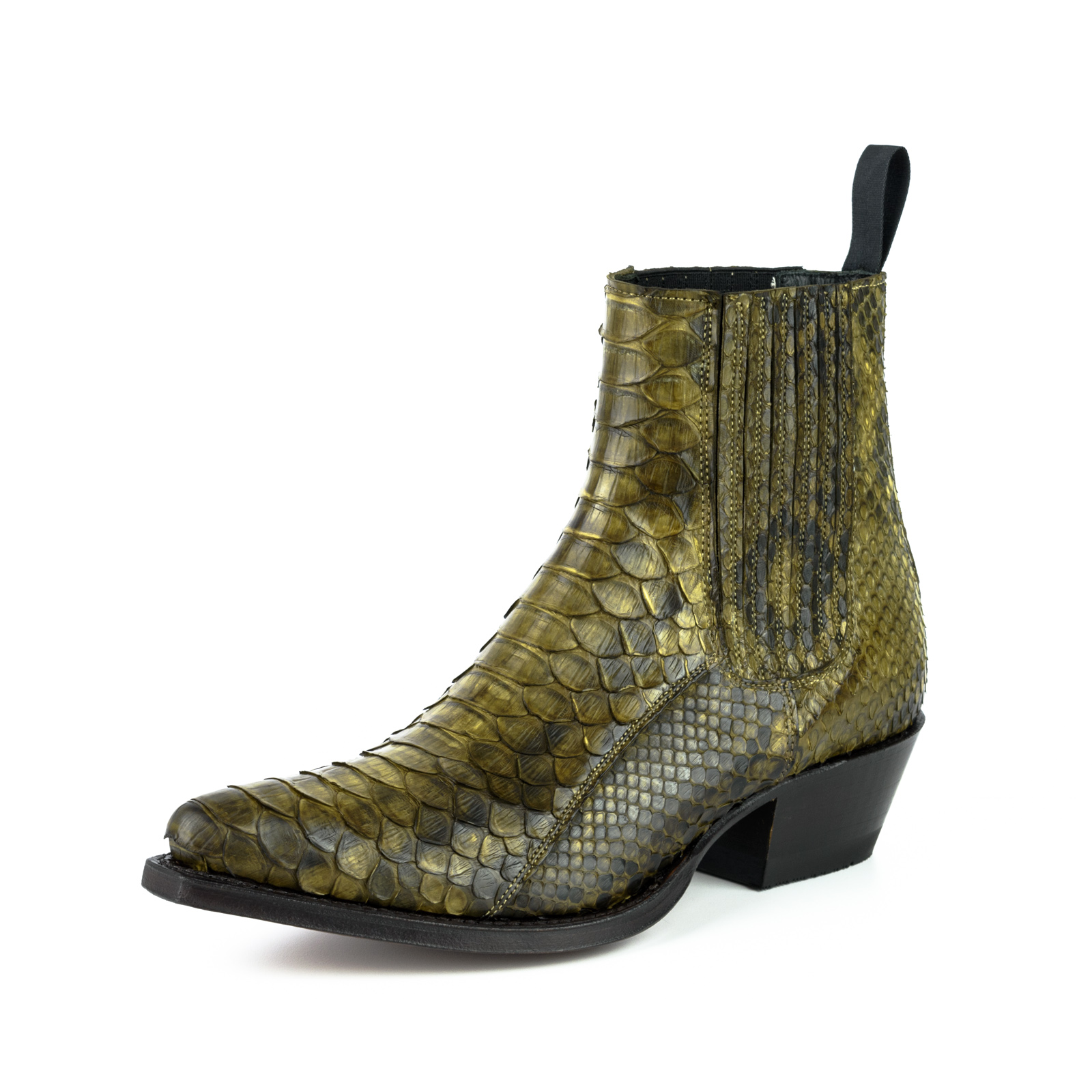 python leather boots