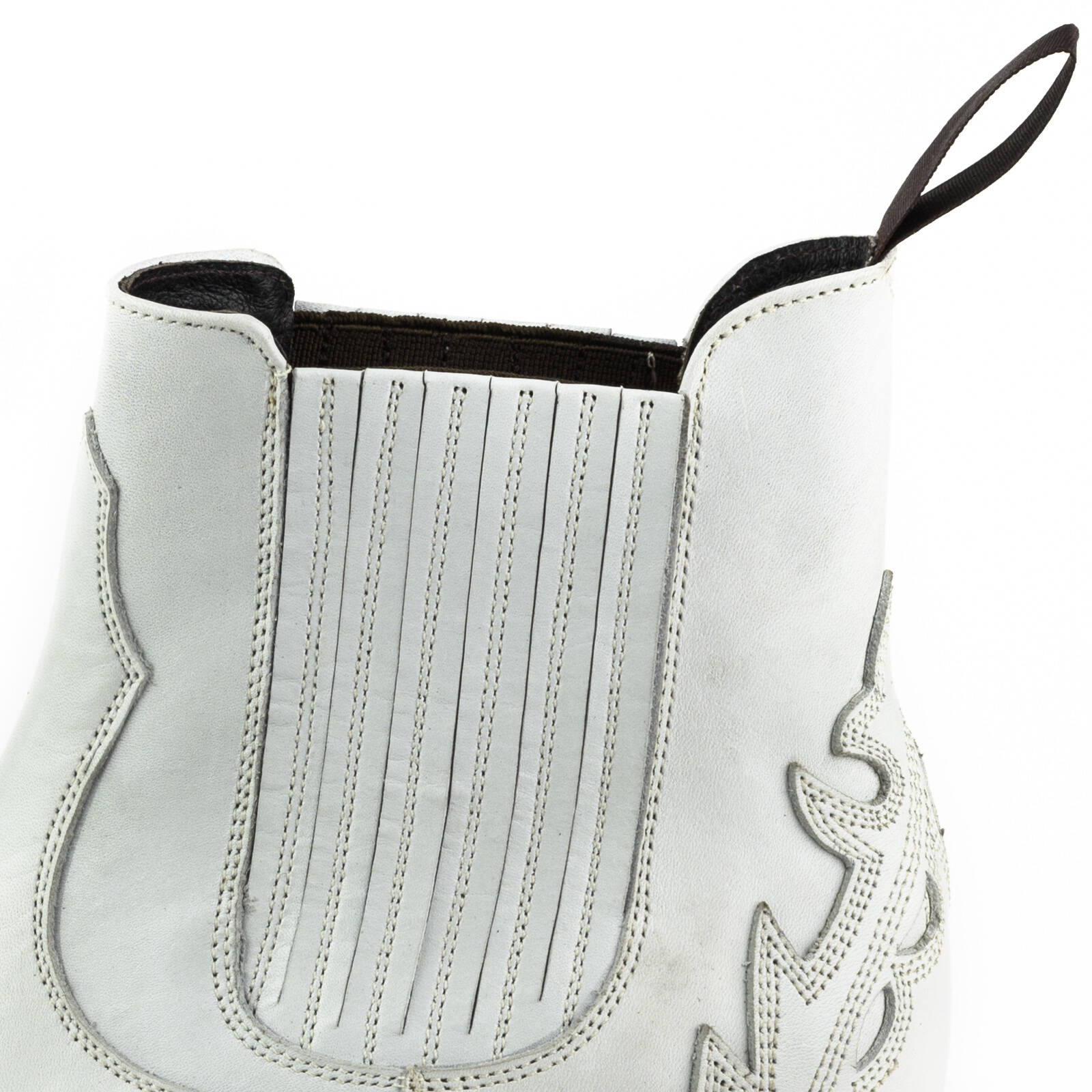 Vêtement en cuir Santiags femme blanc