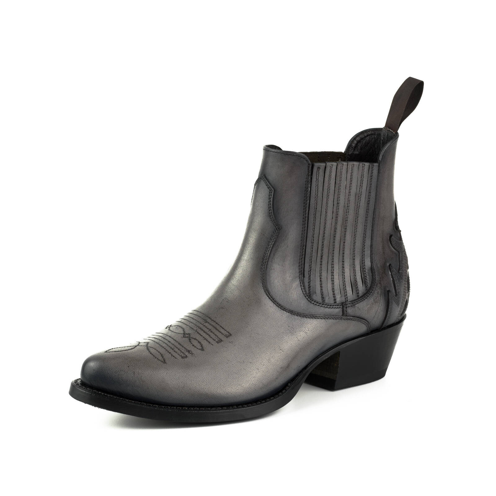 Vêtement en cuir Santiags femme gris