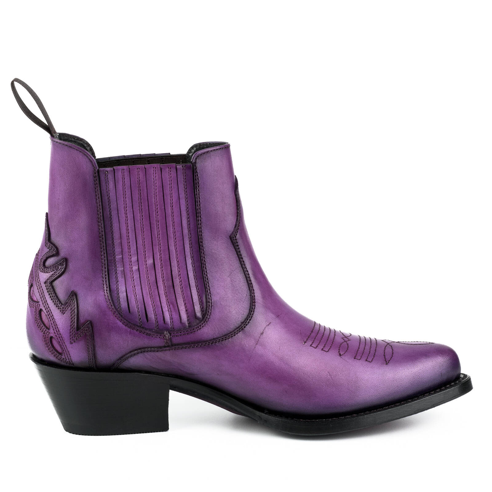 Vêtement en cuir Santiags femme violet