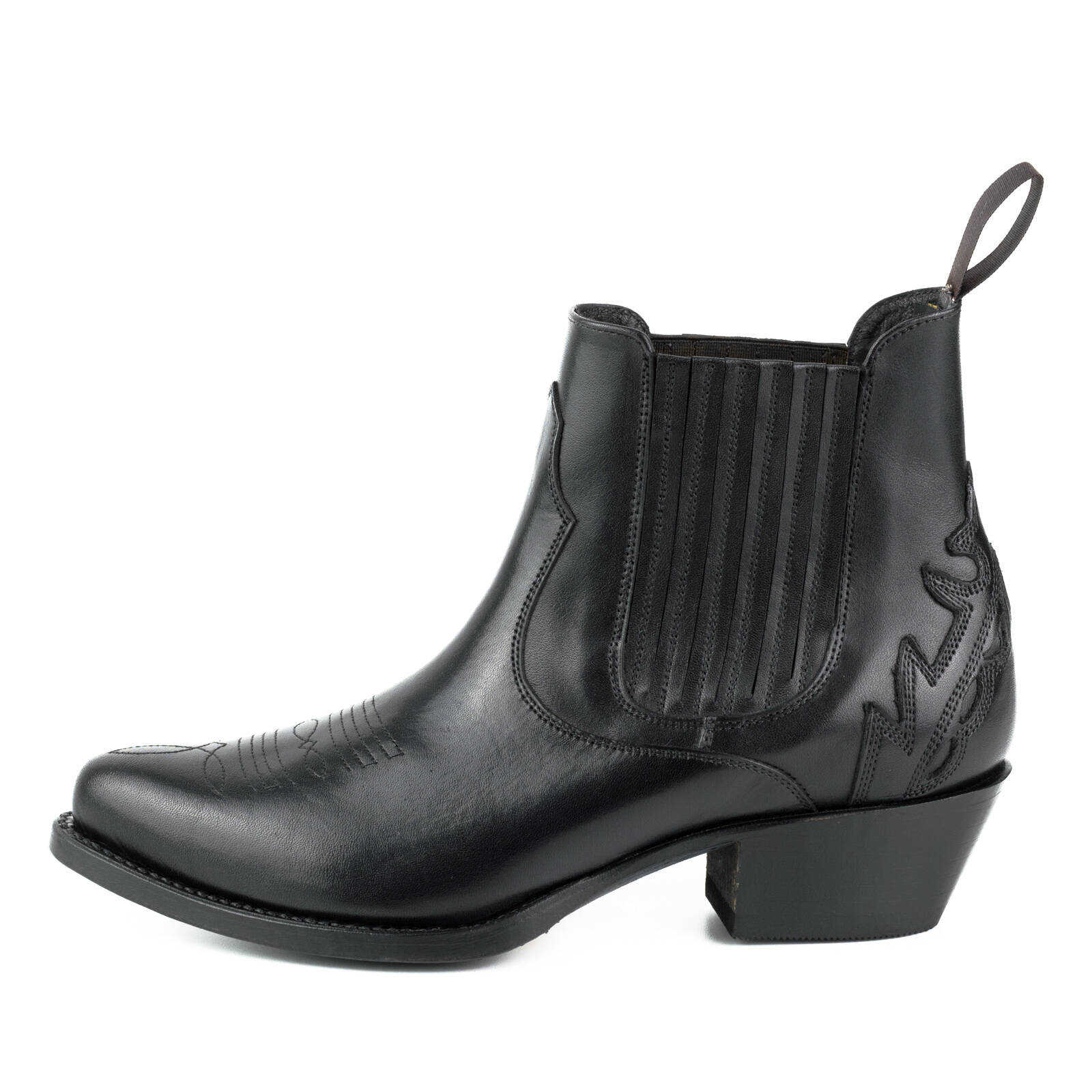 Vêtement en cuir Santiags femme noir