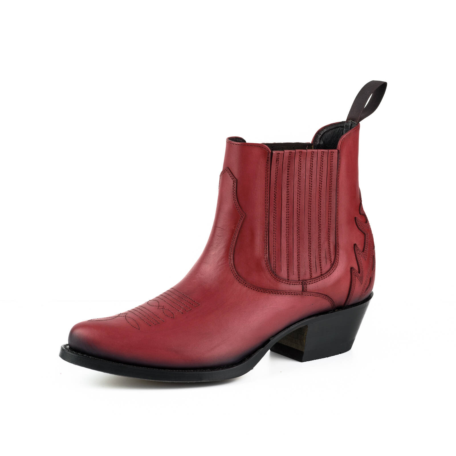 Vêtement en cuir Santiags femme rouge