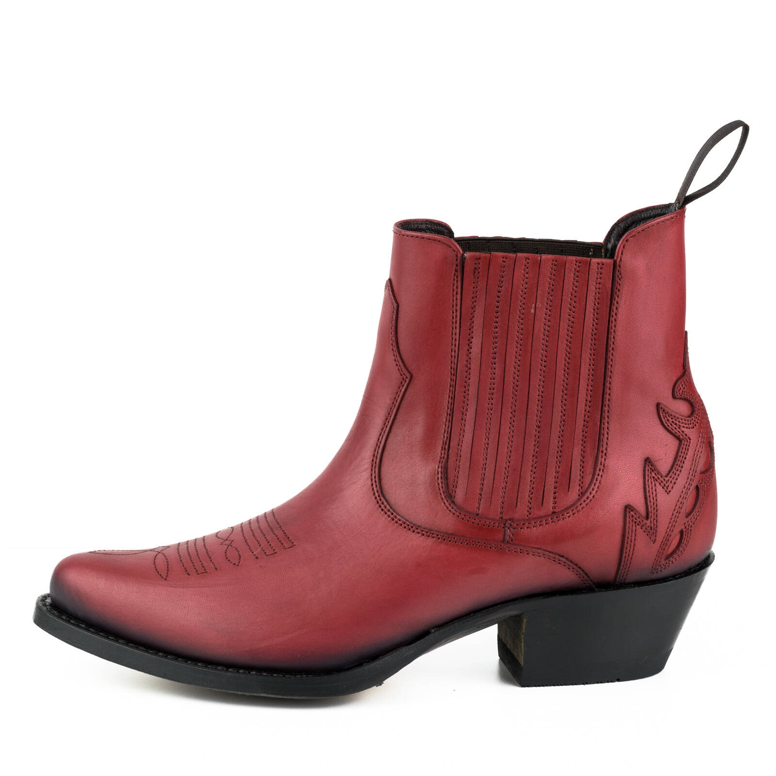 Vêtement en cuir Santiags femme rouge