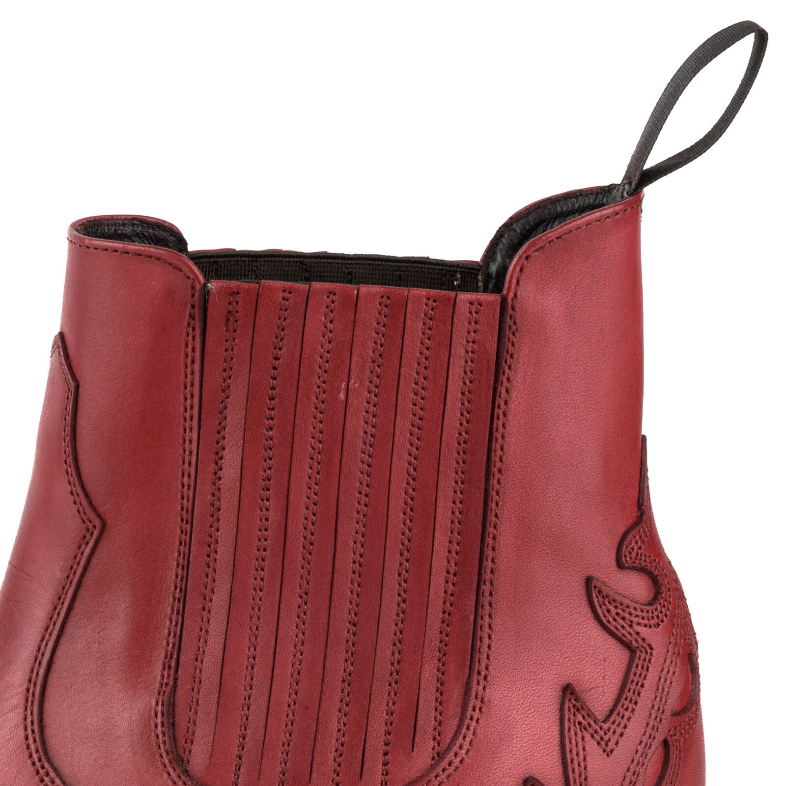 Vêtement en cuir Santiags femme rouge