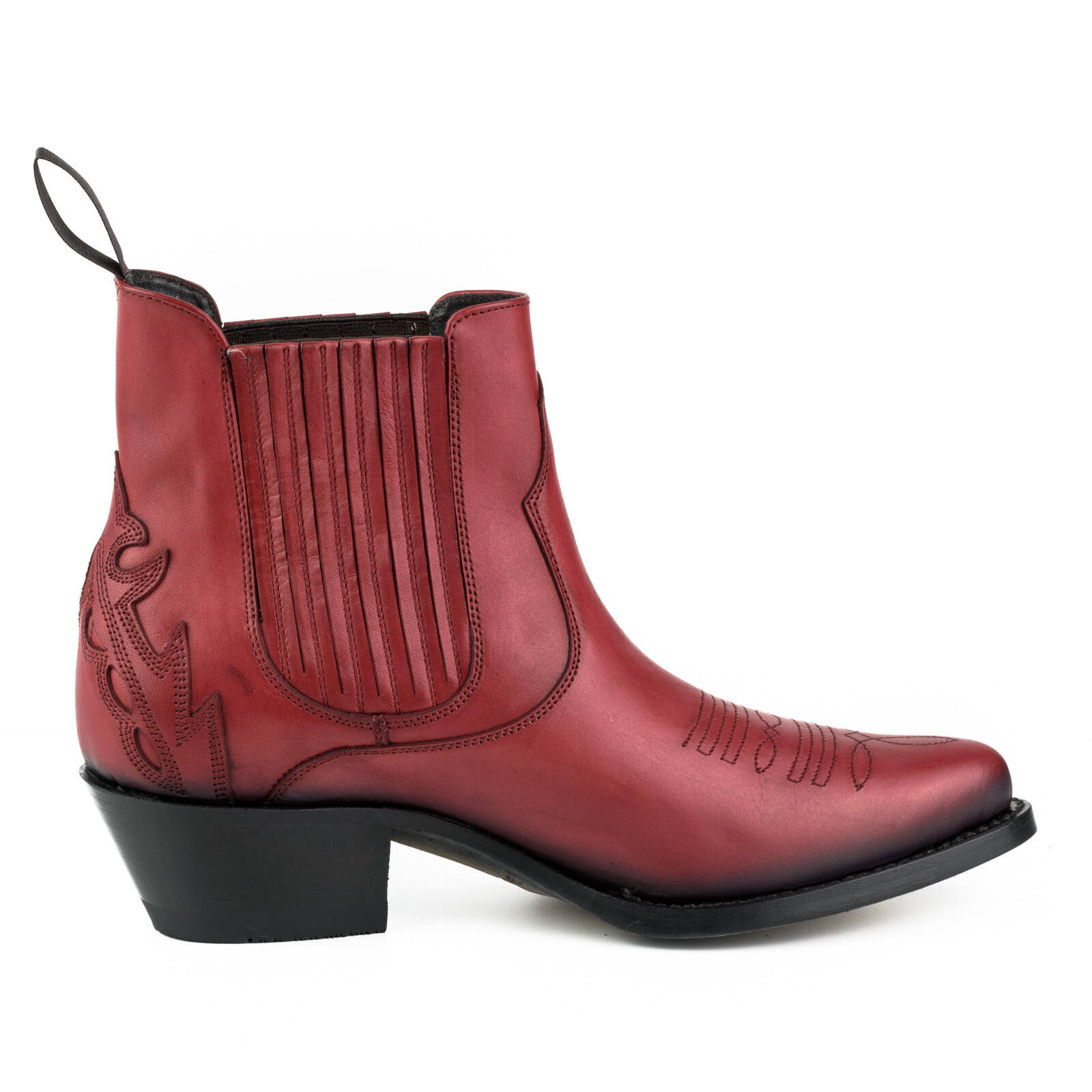 Vêtement en cuir Santiags femme rouge