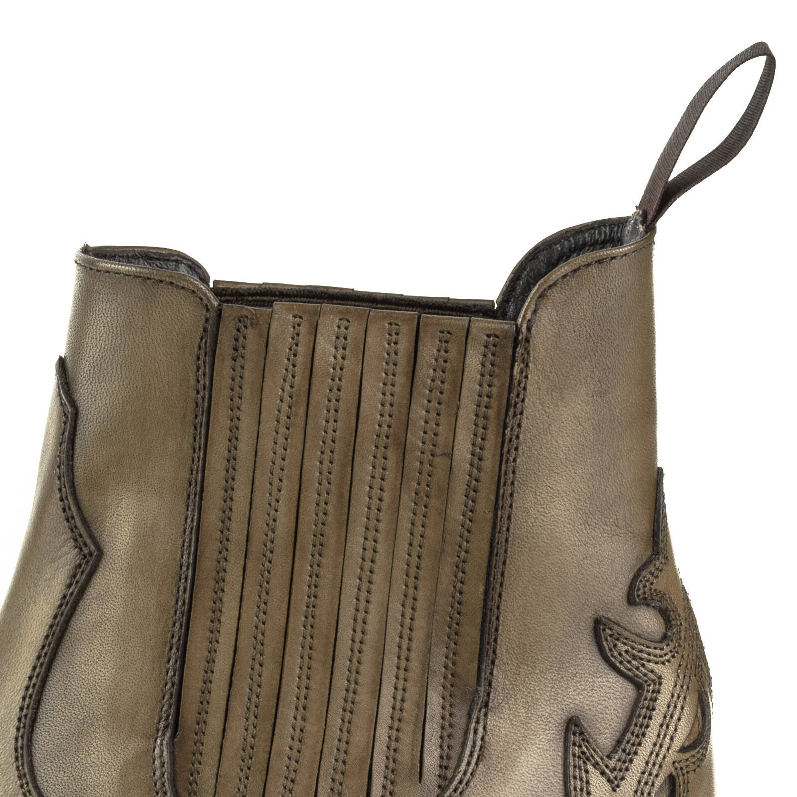 Vêtement en cuir Santiags femme taupe