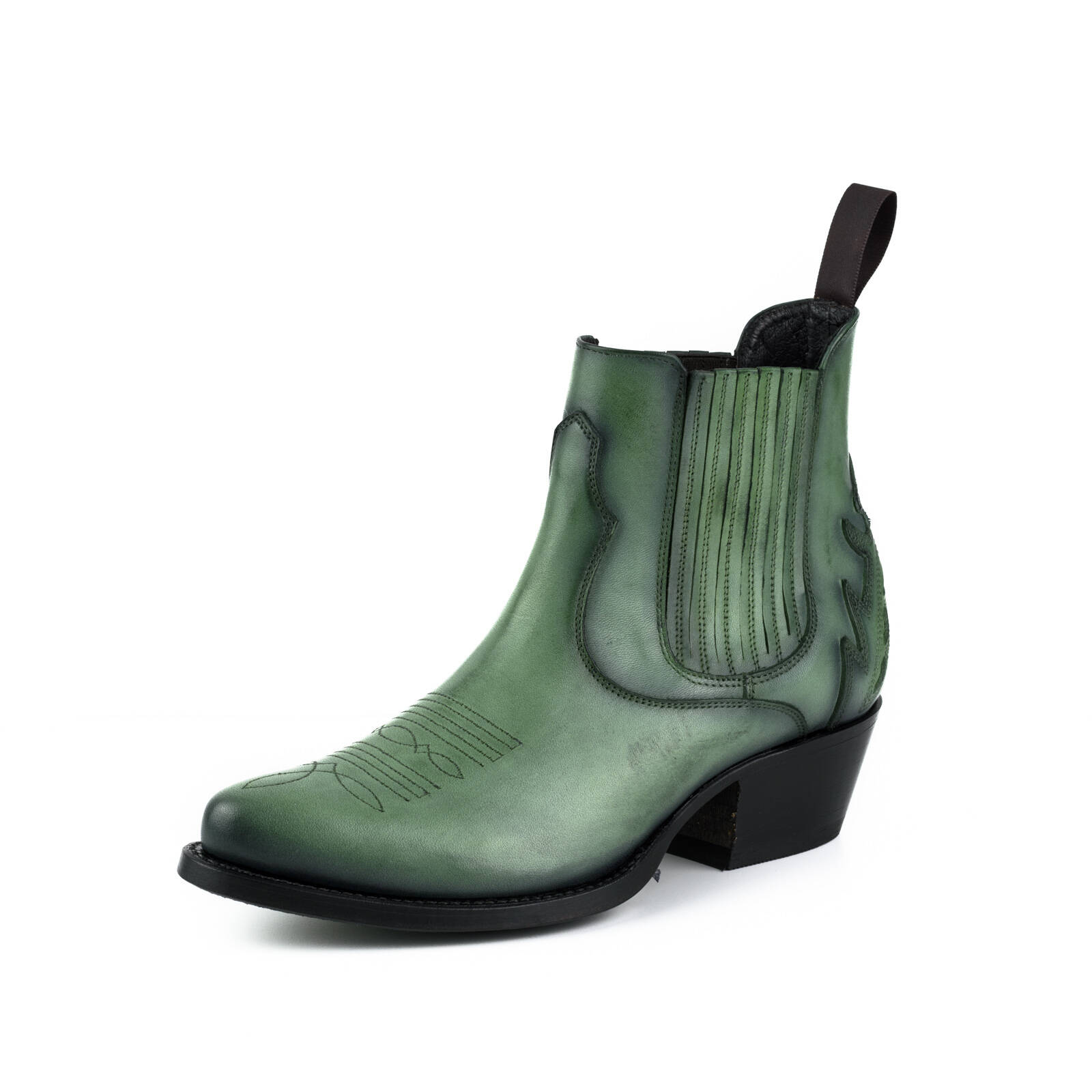 Vêtement en cuir Santiags femme vert