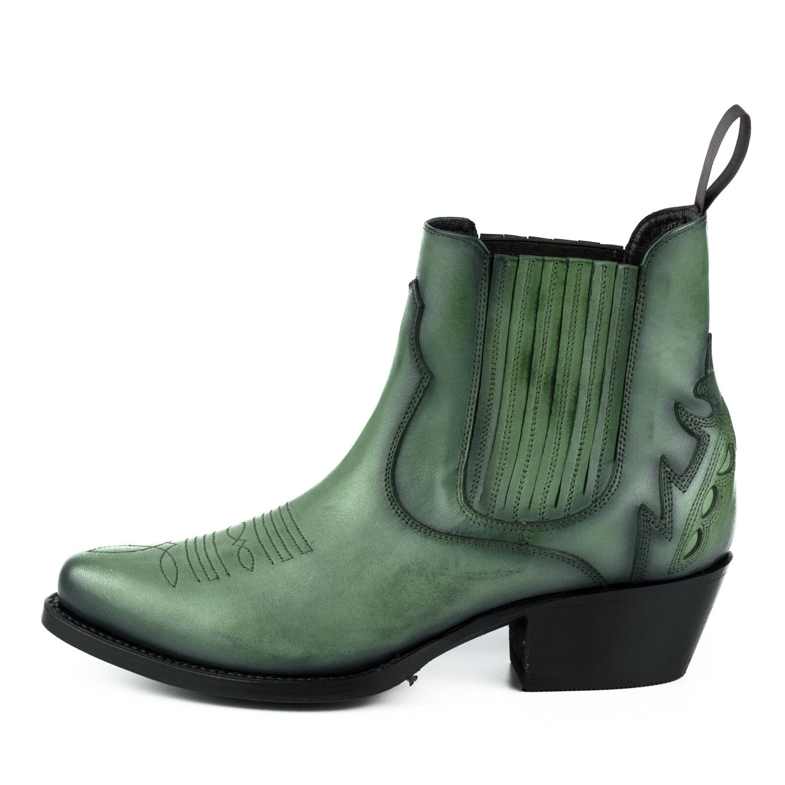 Vêtement en cuir Santiags femme vert