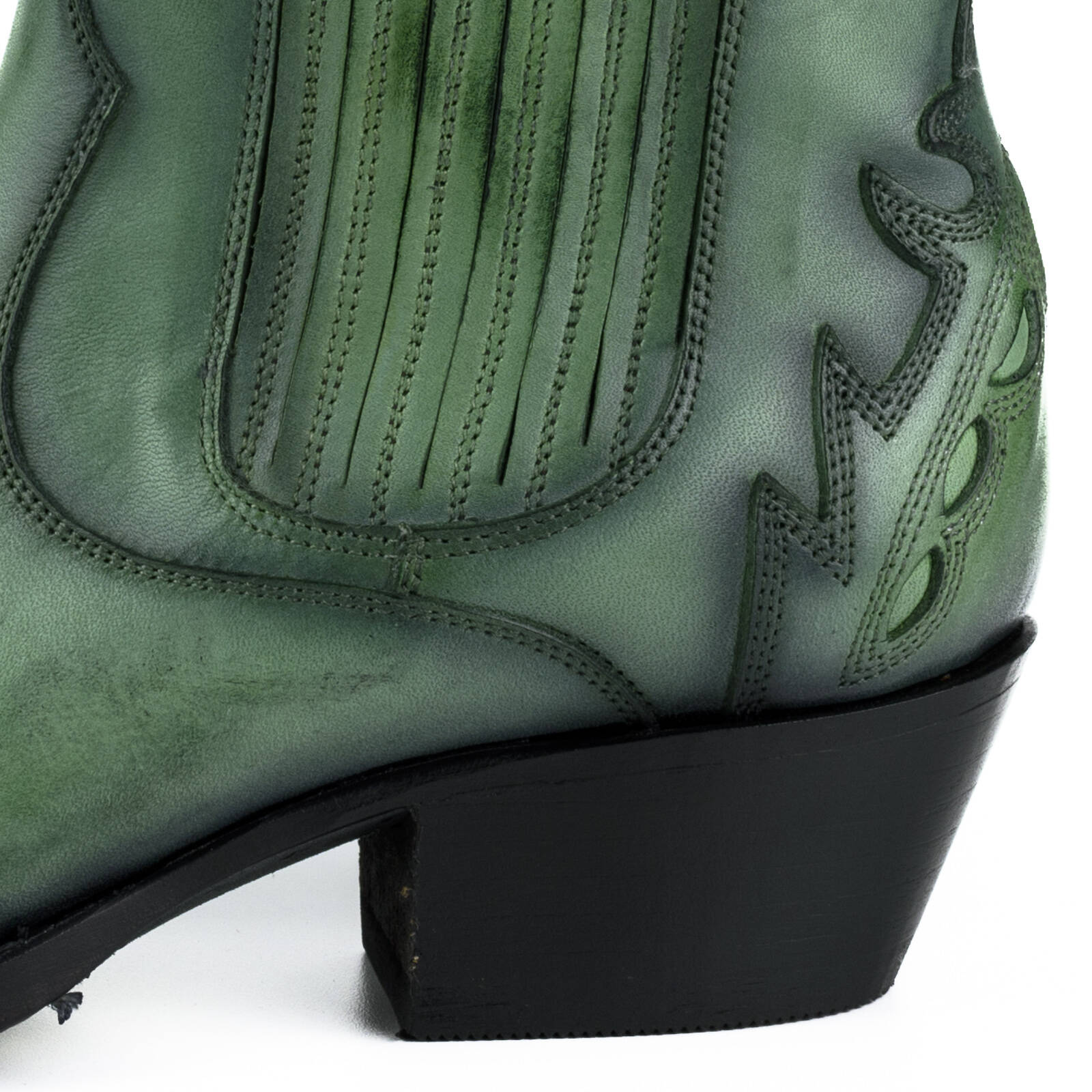 Vêtement en cuir Santiags femme vert