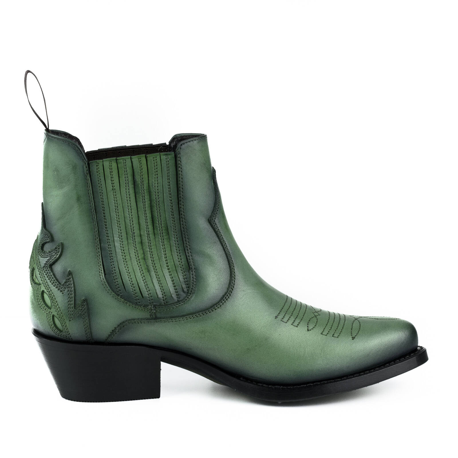 Vêtement en cuir Santiags femme vert