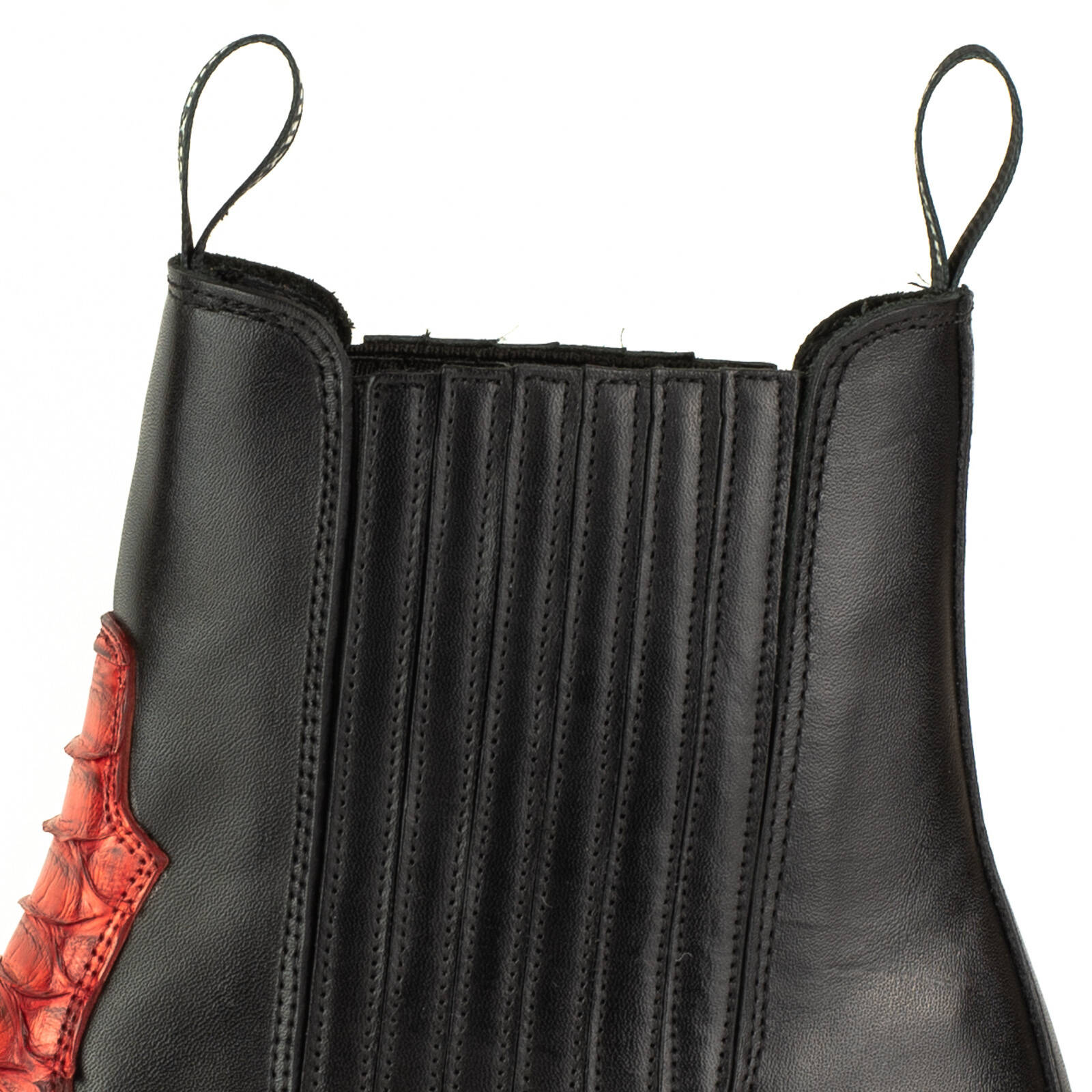 Vêtement en cuir Santiags homme rouge