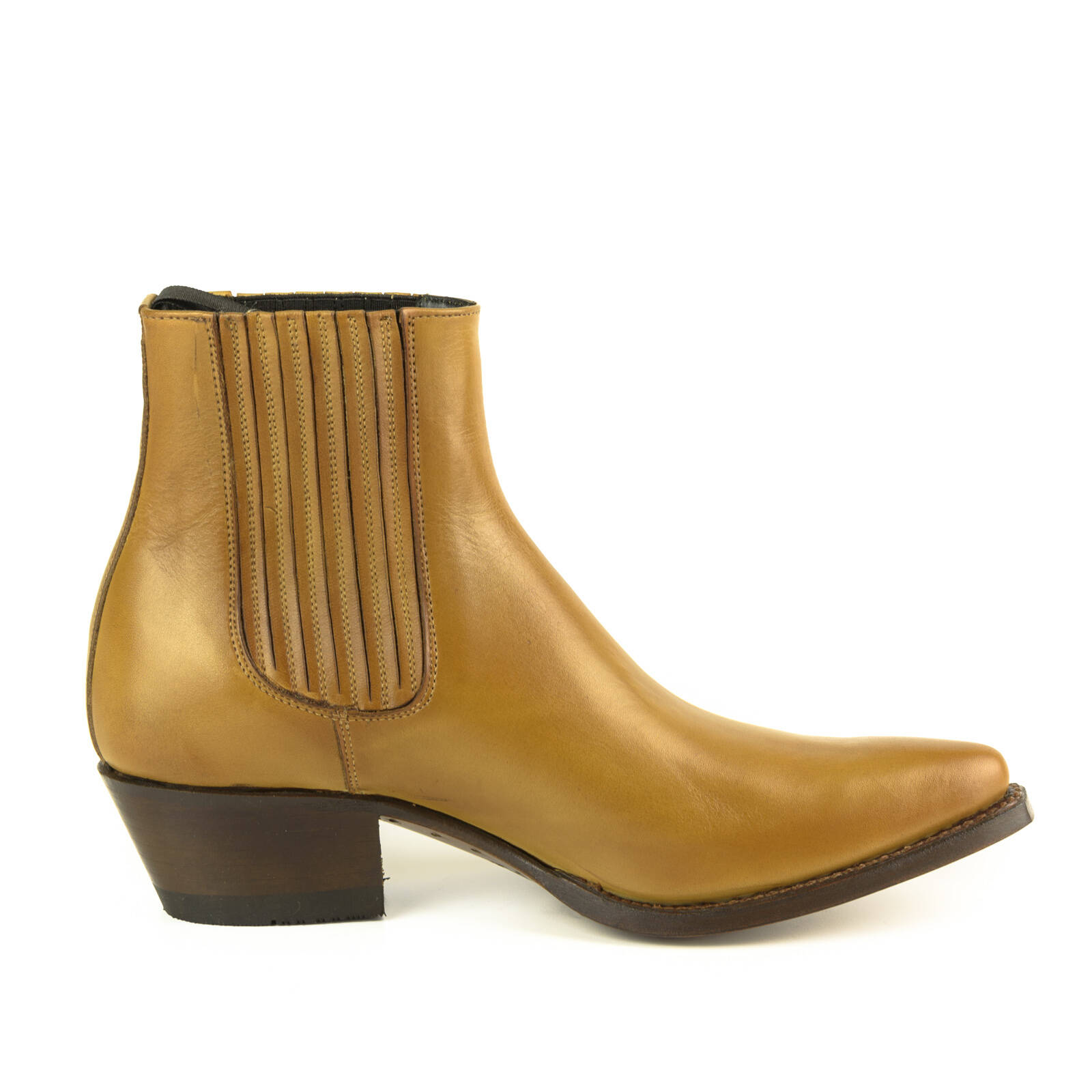 Vêtement en cuir Santiags femme camel