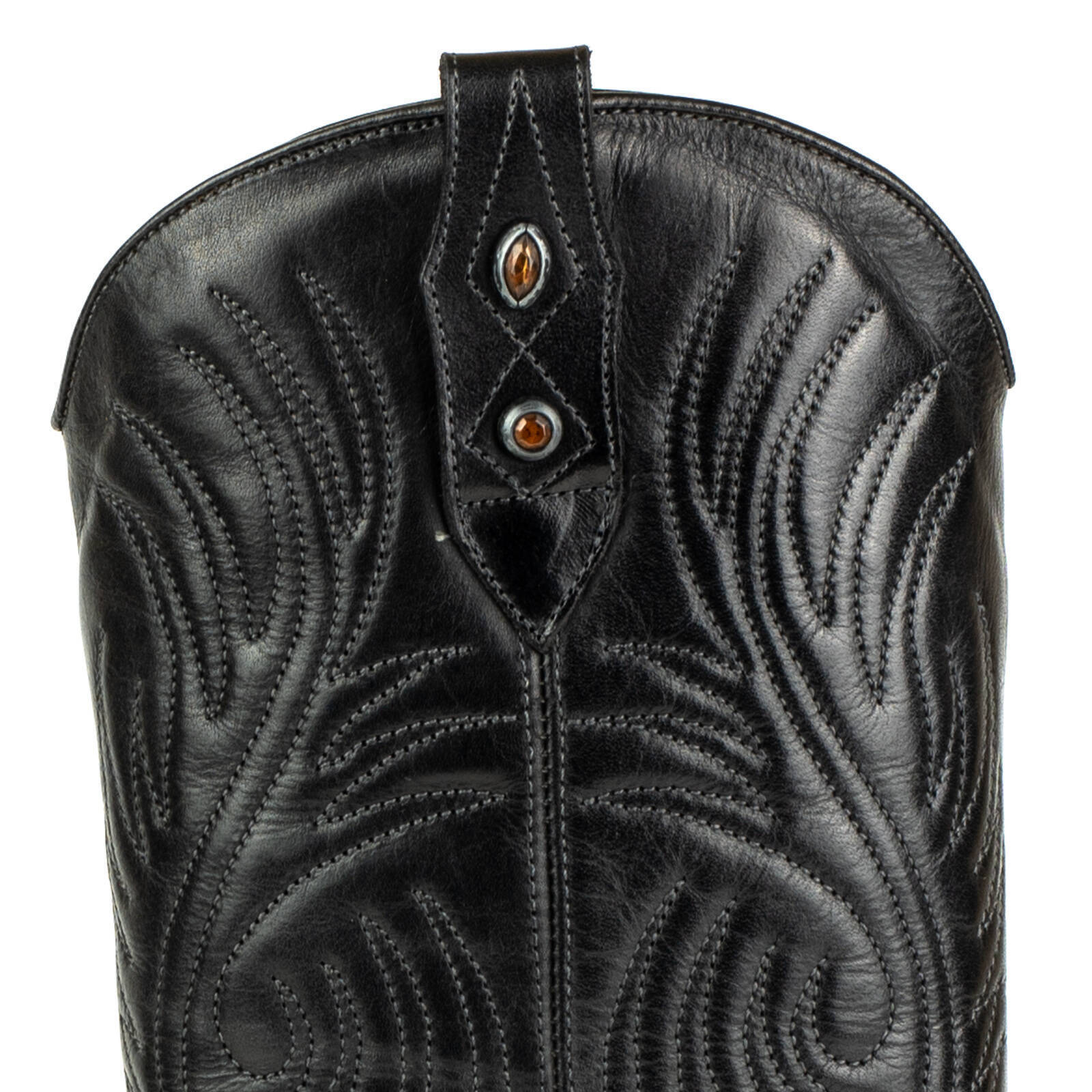 Vêtement en cuir Santiags femme noir