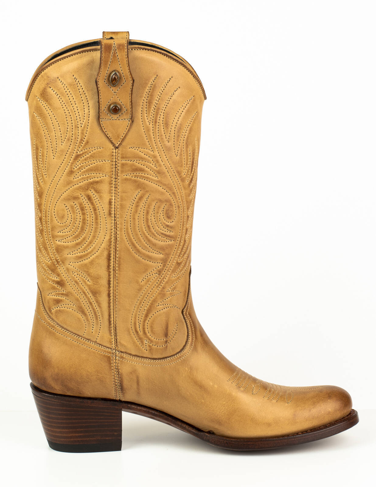 Vêtement en cuir Santiags femme camel