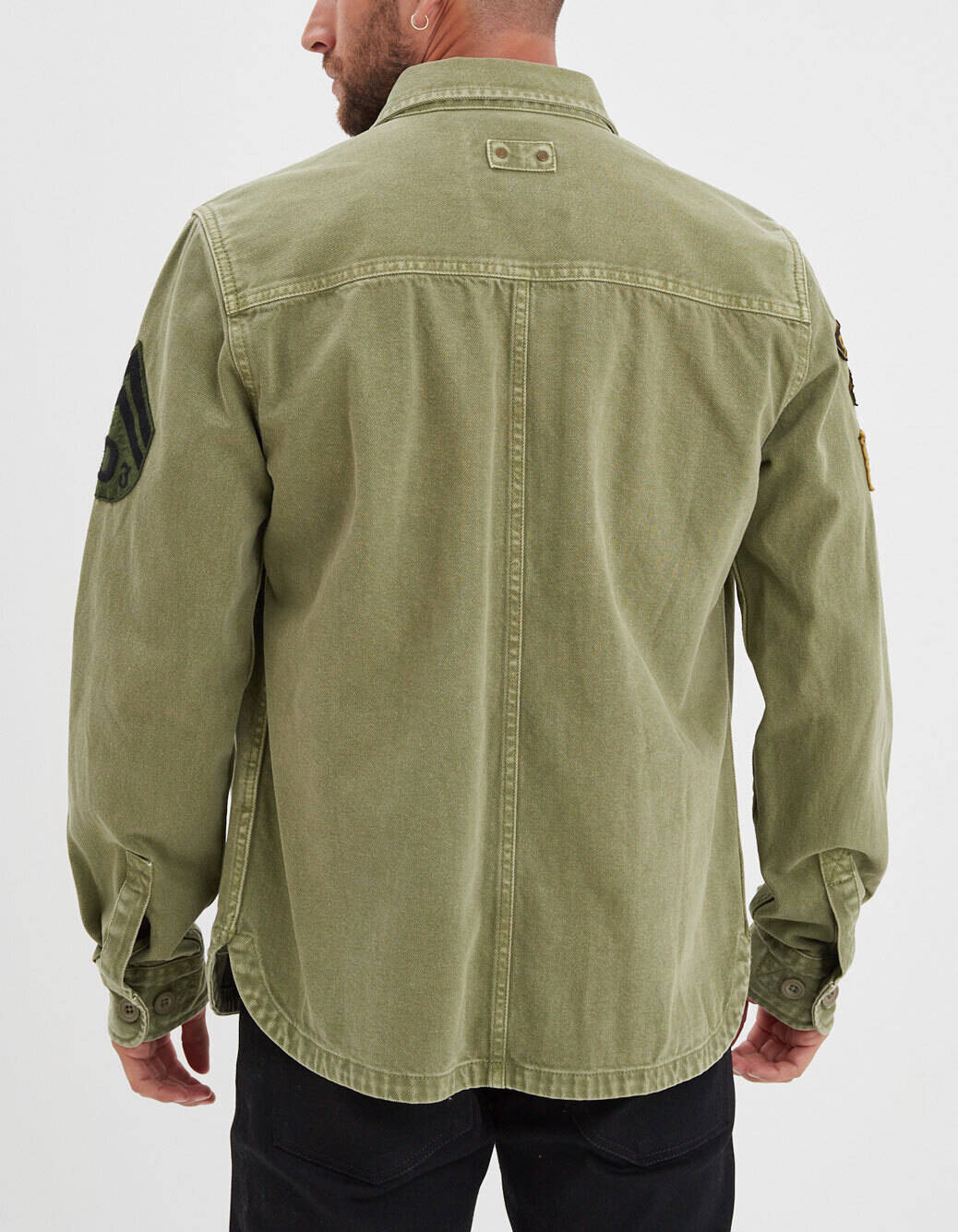 Vêtement en cuir Veste, parka & doudoune textile kaki