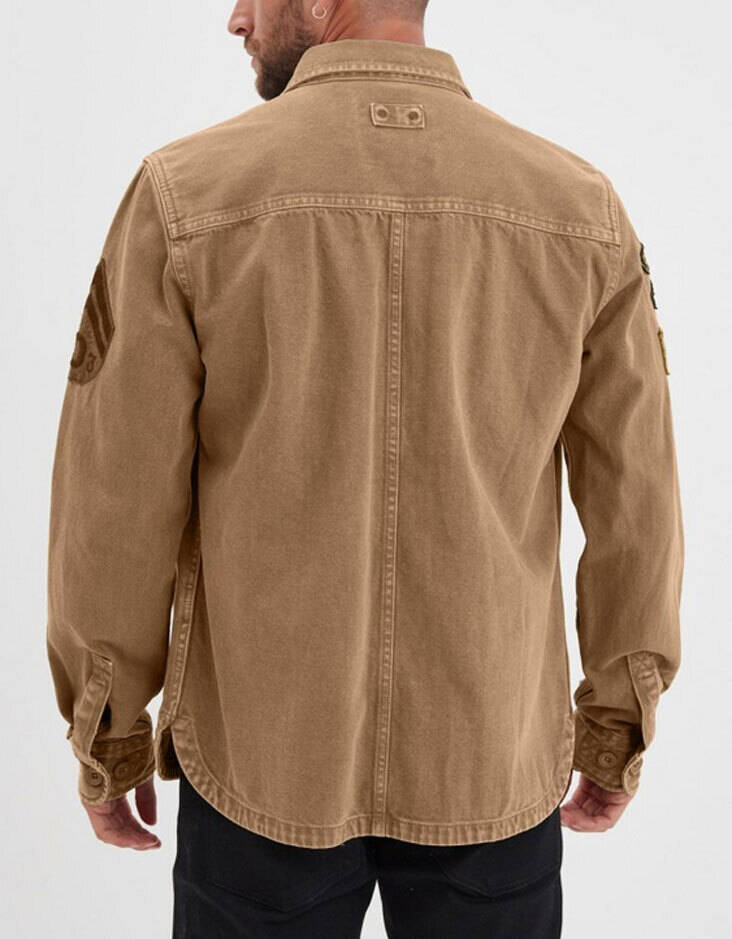 Vêtement en cuir Veste, parka & doudoune textile beige