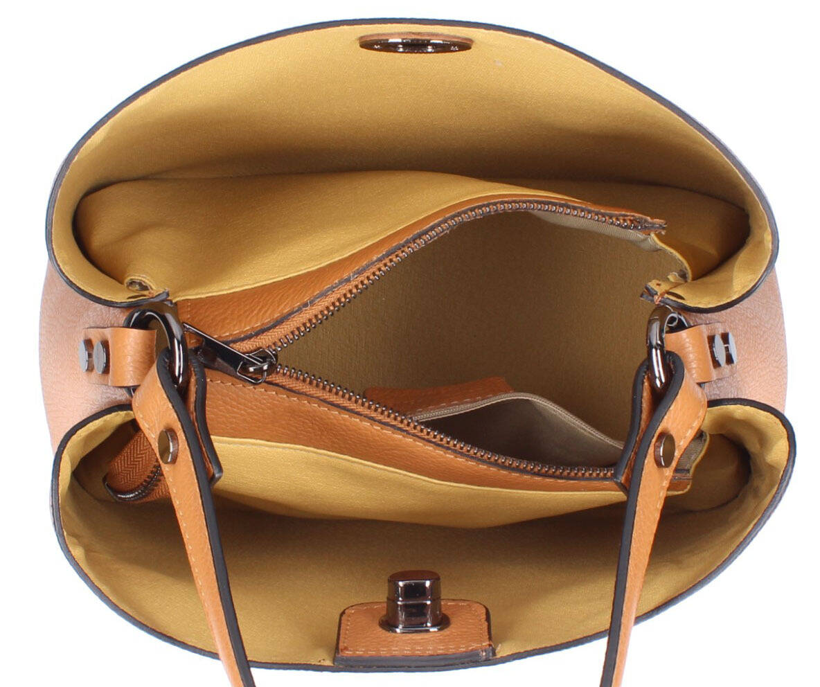 Vêtement en cuir Maroquinerie femme cognac