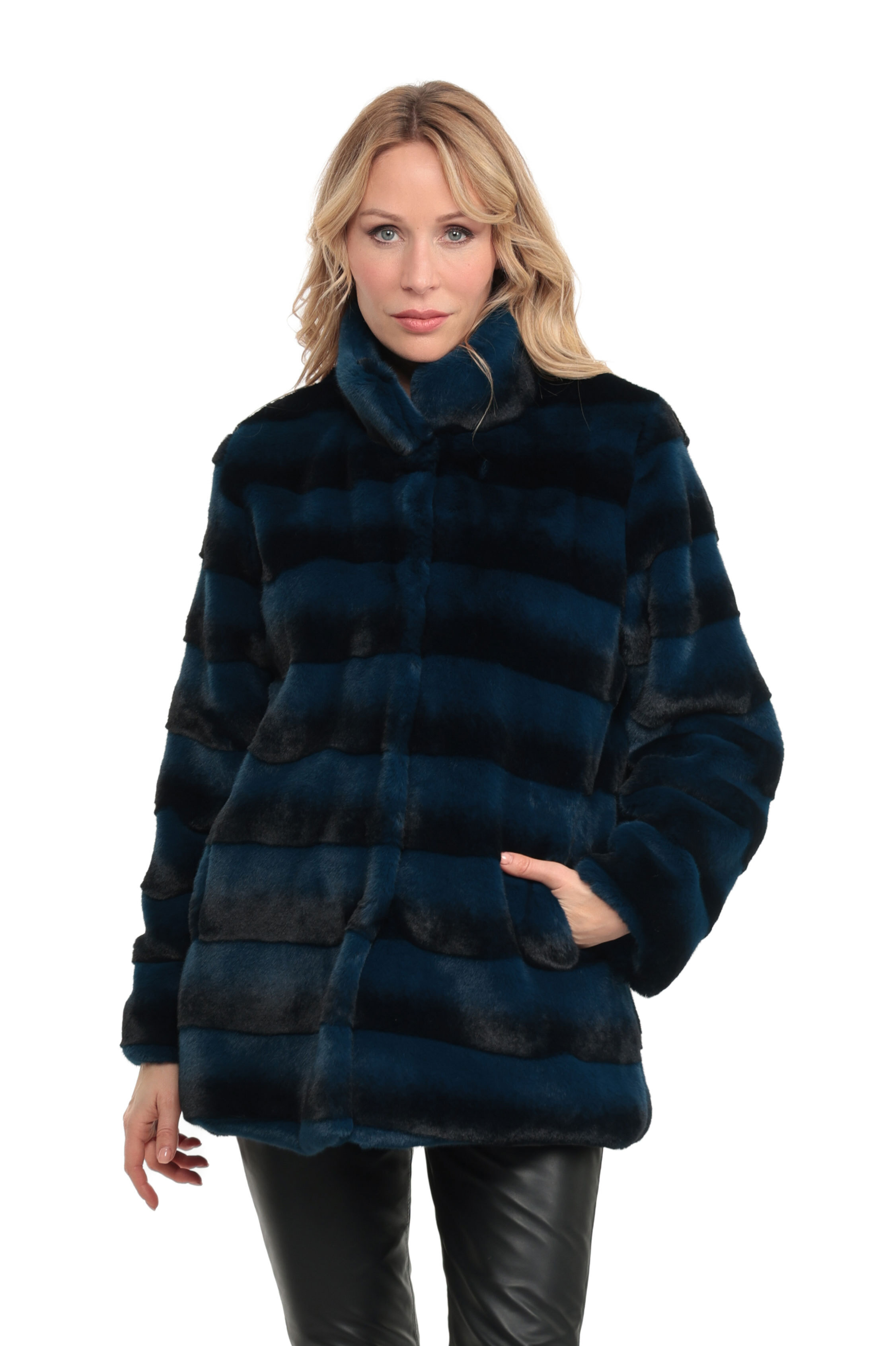 Vêtement en cuir Vestes cuir bleu