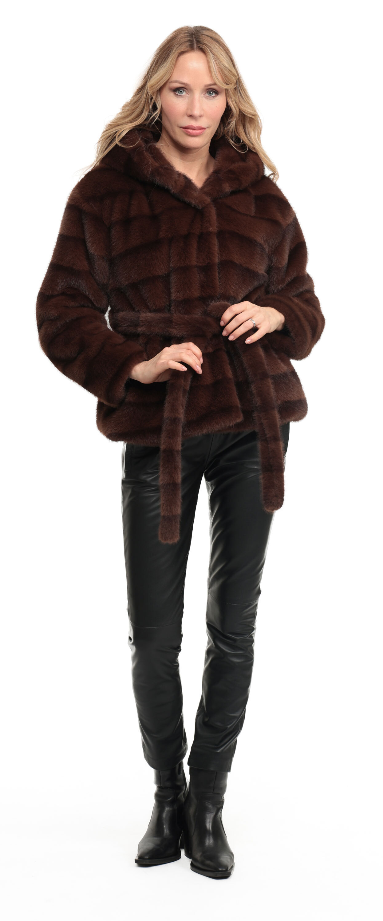 Vêtement en cuir Vestes cuir marron