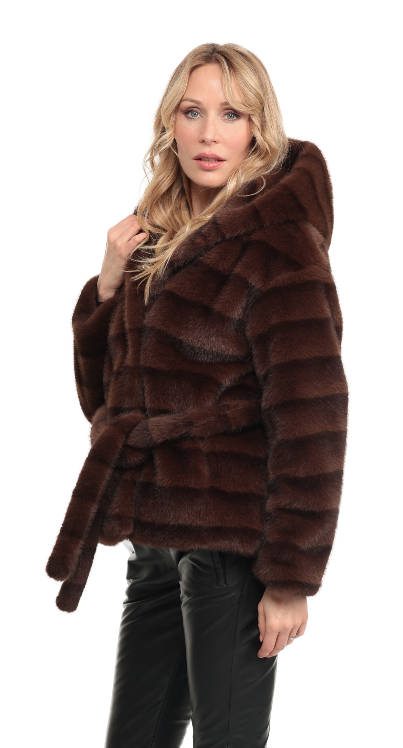 Vêtement en cuir Vestes cuir marron