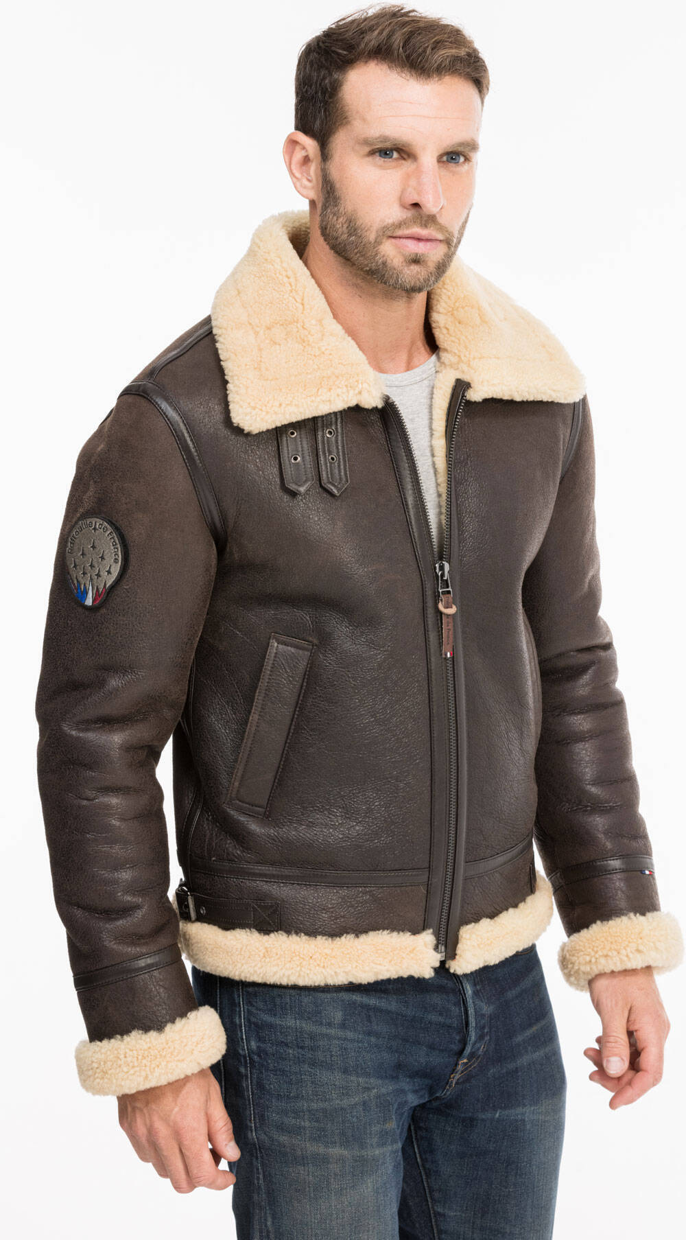 Vêtement en cuir Blousons cuir marron