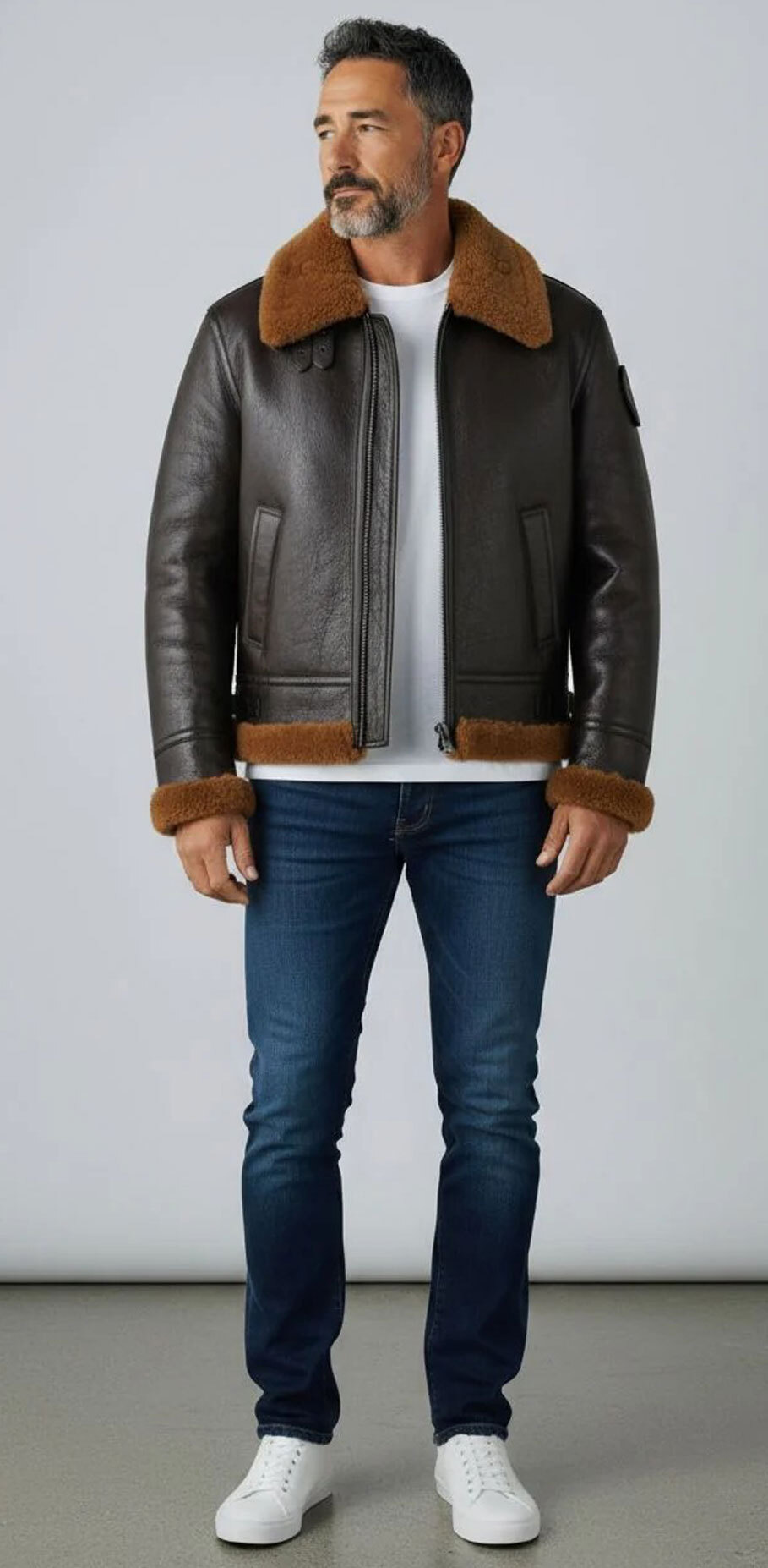 Vêtement en cuir Blousons cuir marron