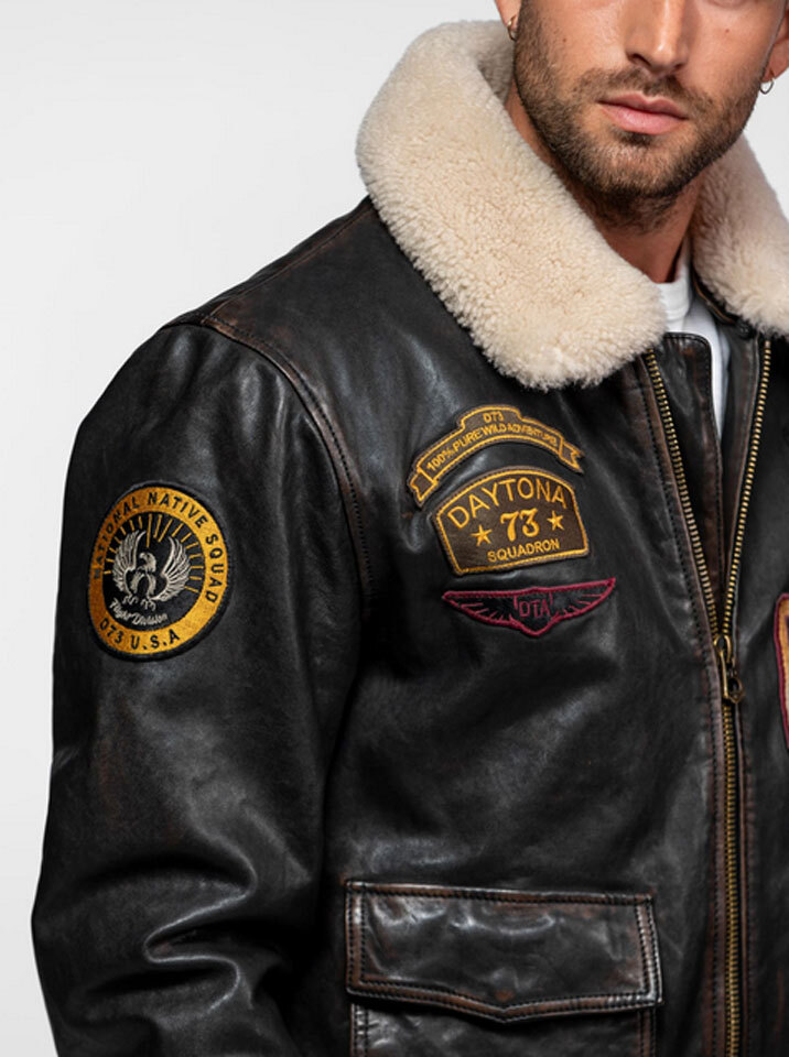 Vêtement en cuir Blousons cuir noir